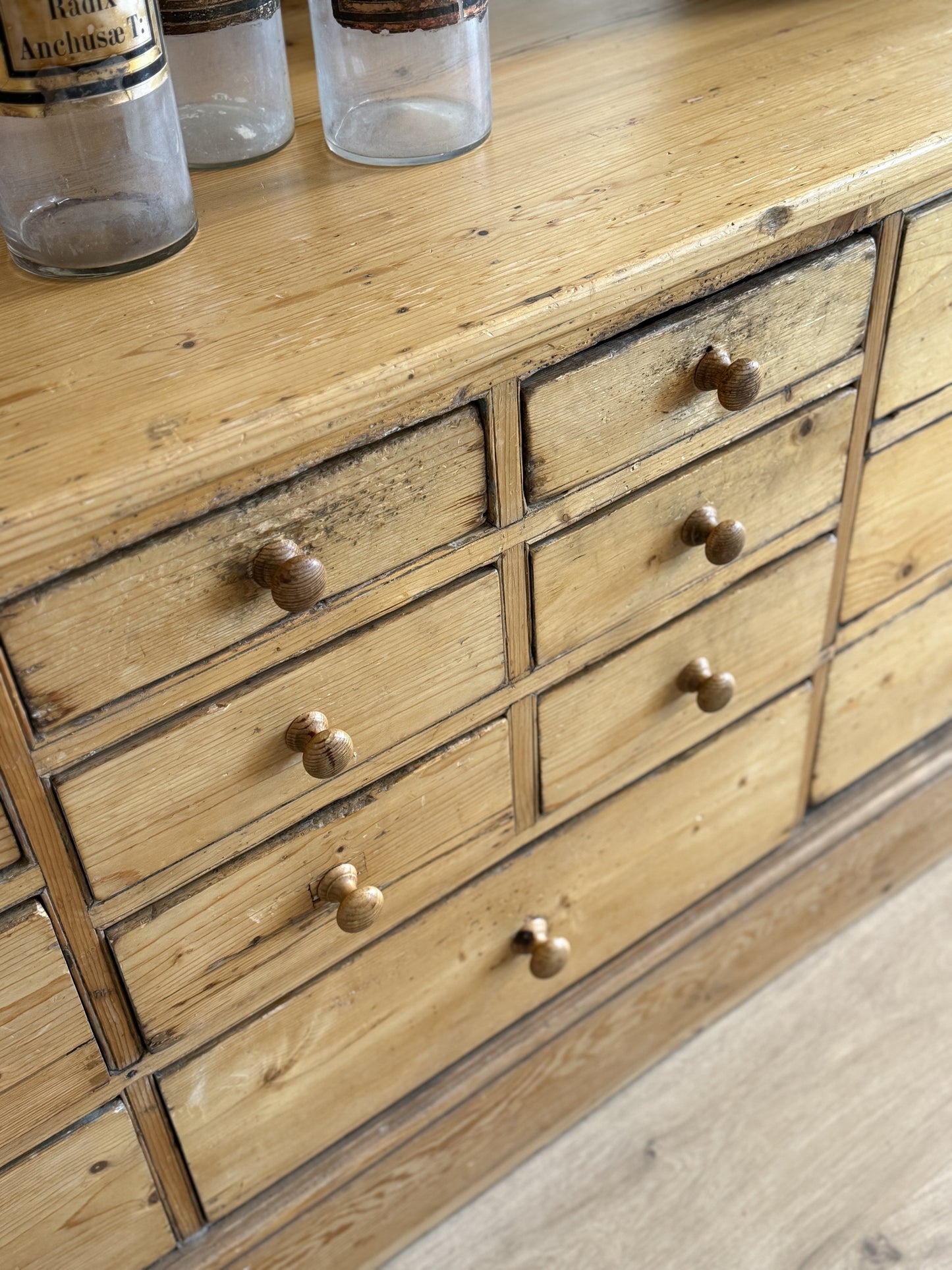 Antique English Pine Sideboard