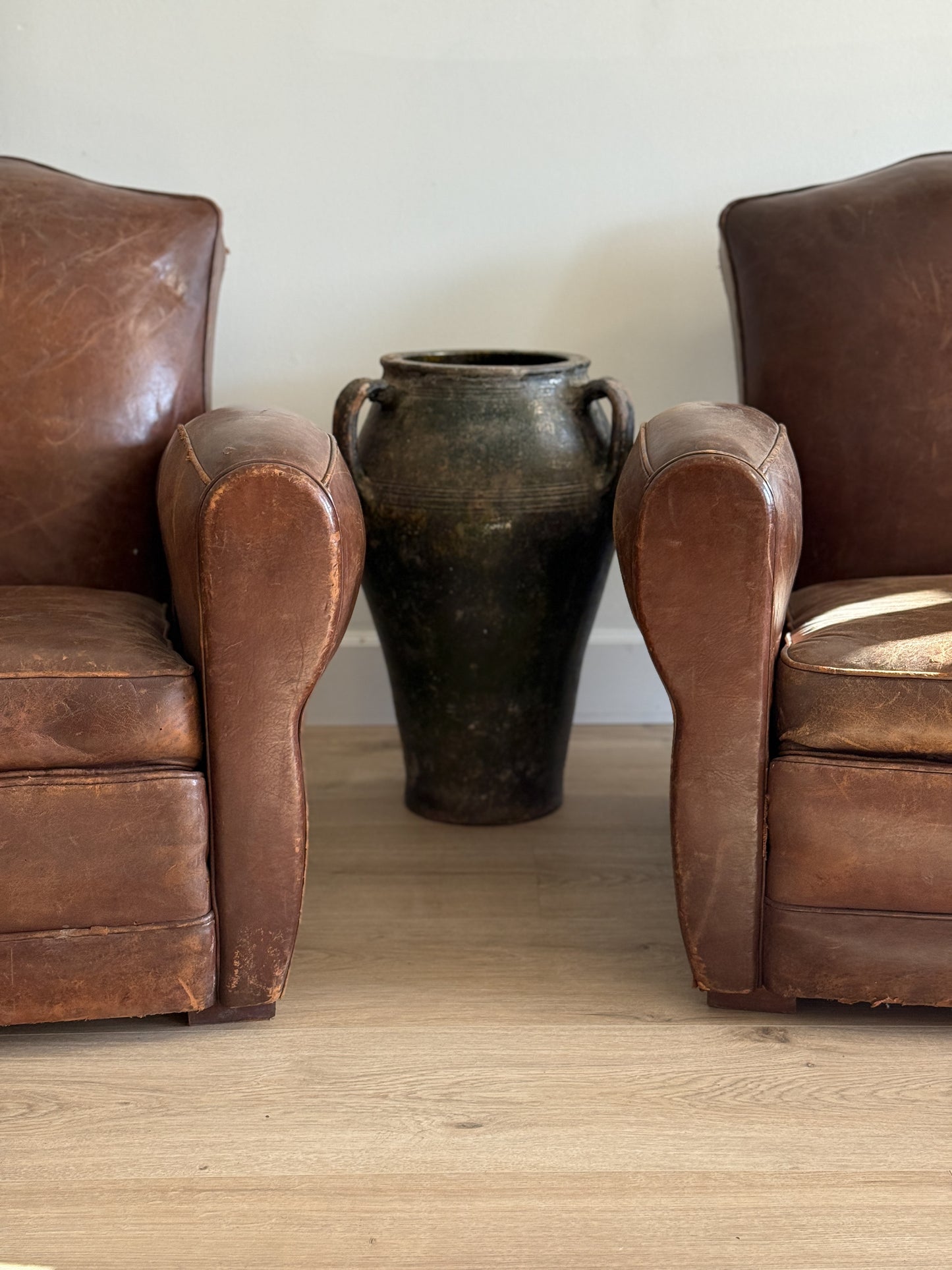 Pair Antique French Moustache Chairs