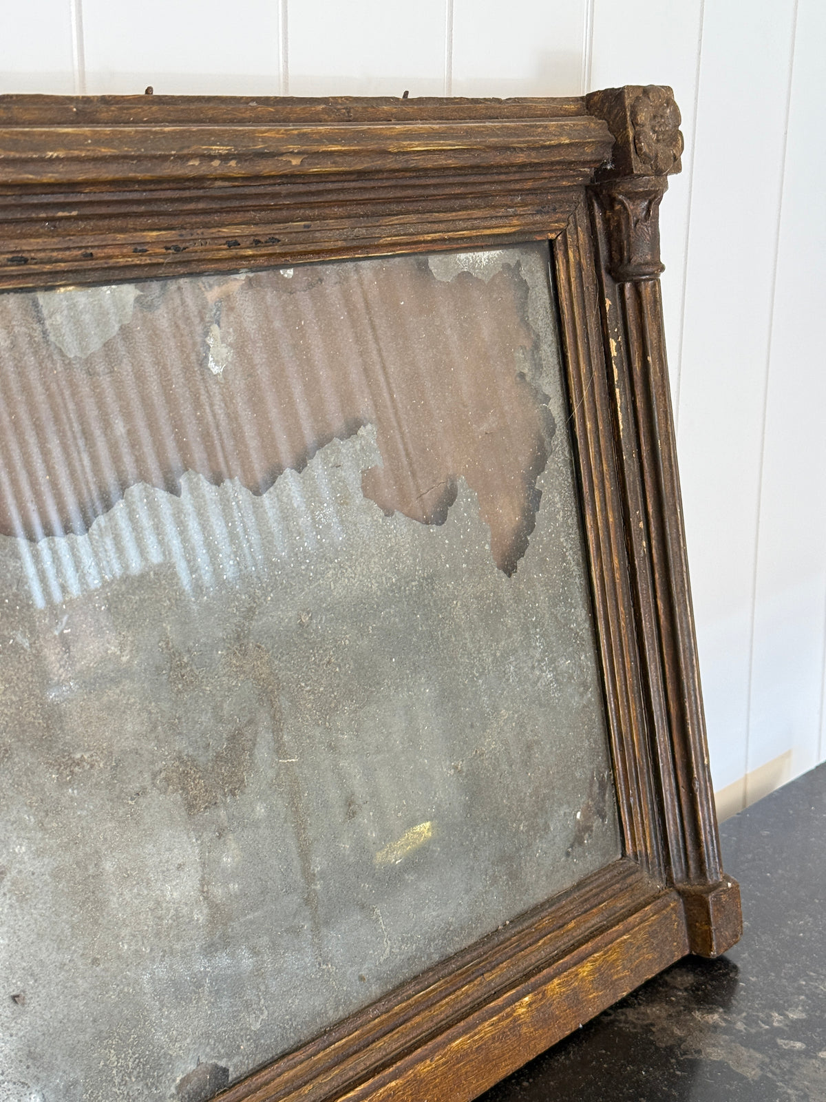 Antique Aged English Mirror