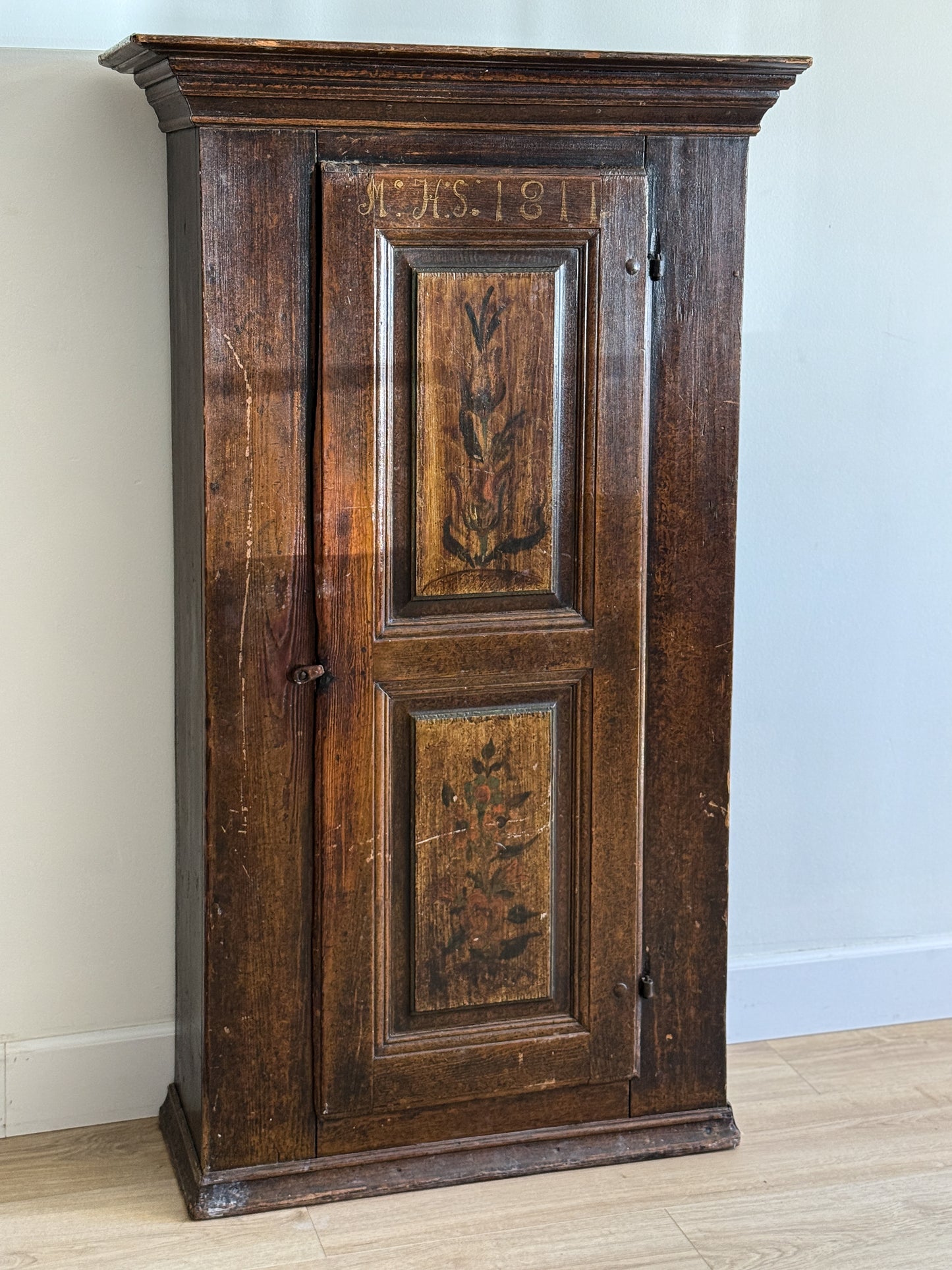 Antique European Marriage Cupboard