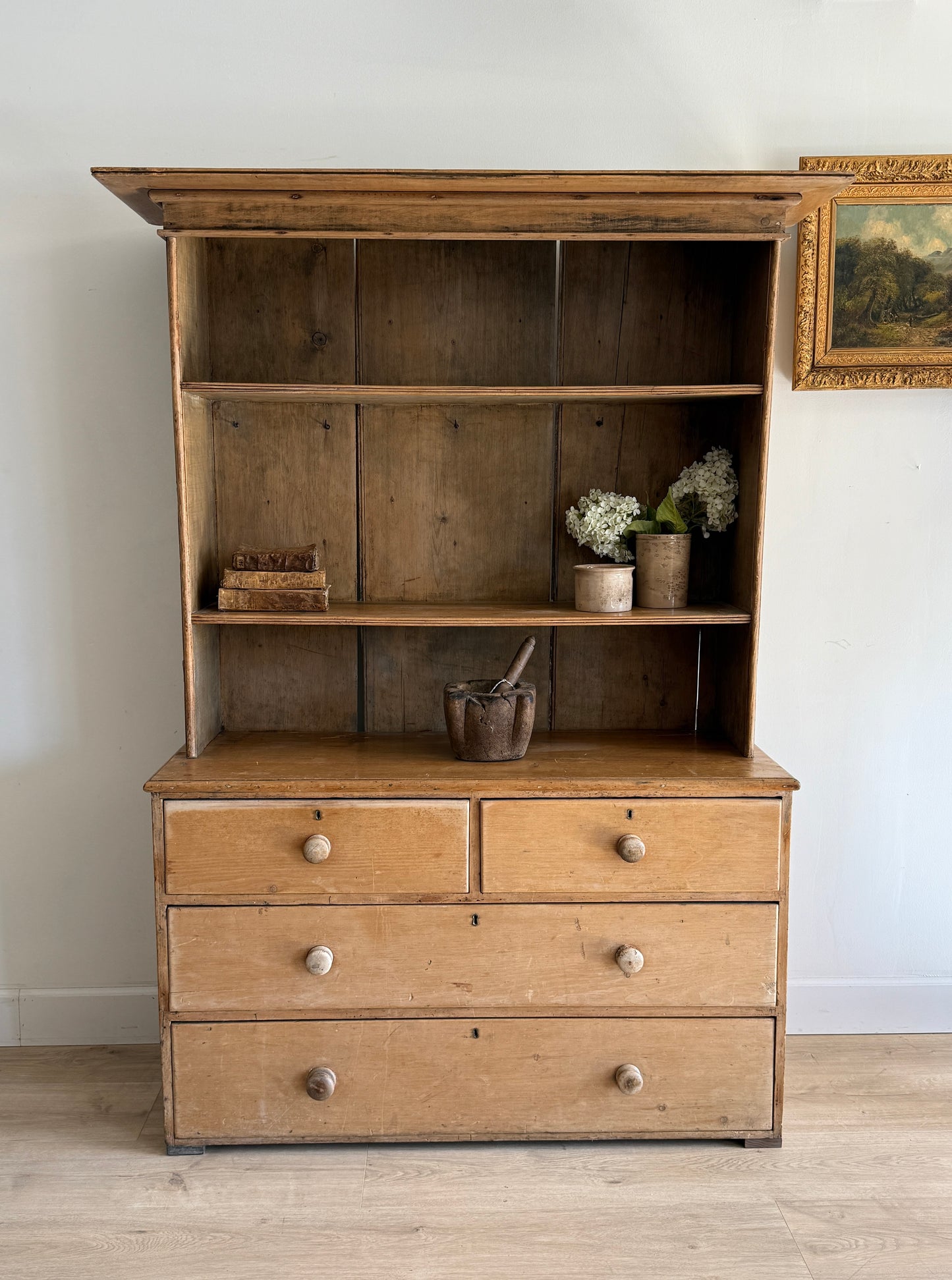 Early 19th Century English Pine Hutch