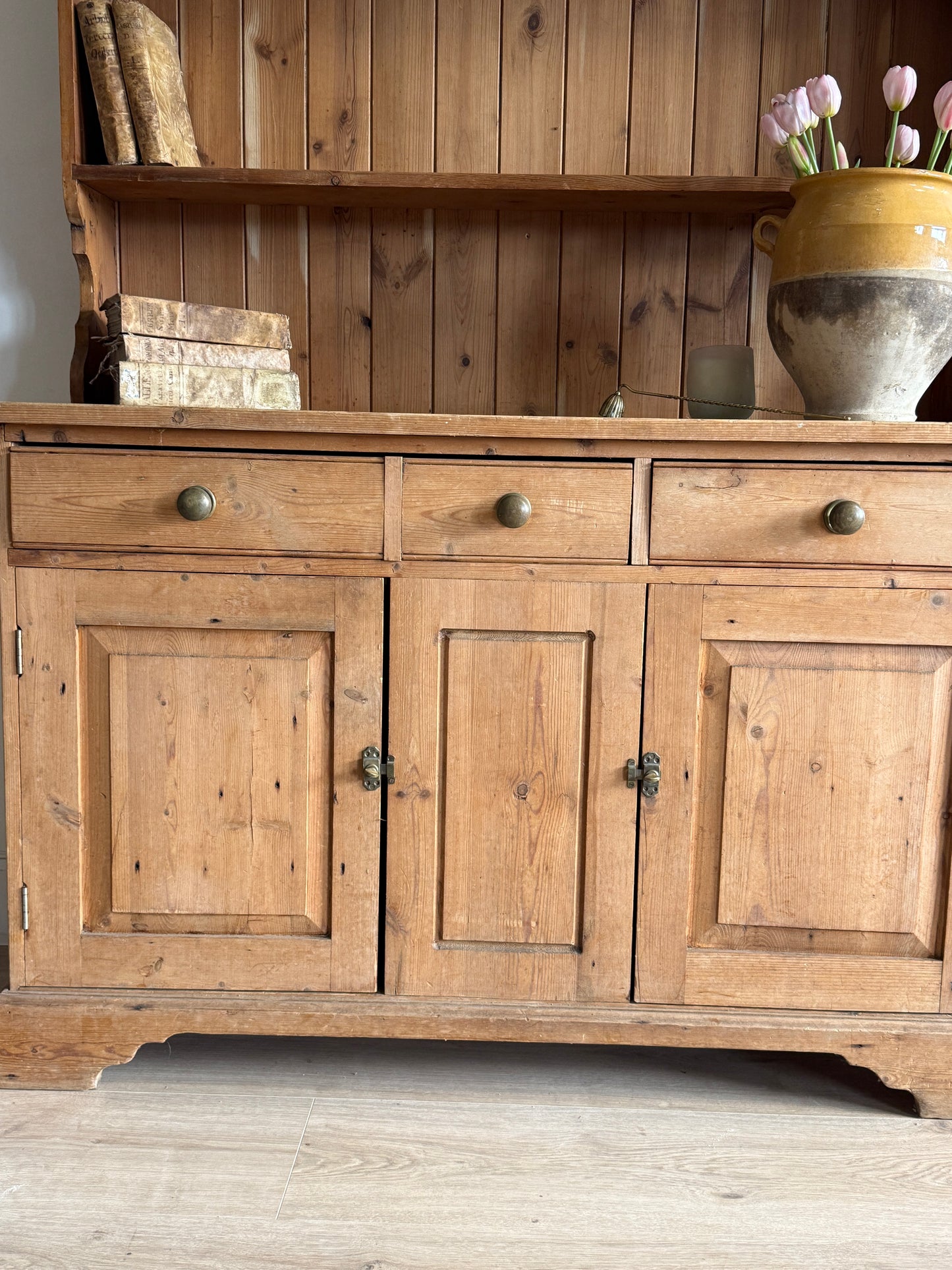 Antique English Pine Hutch