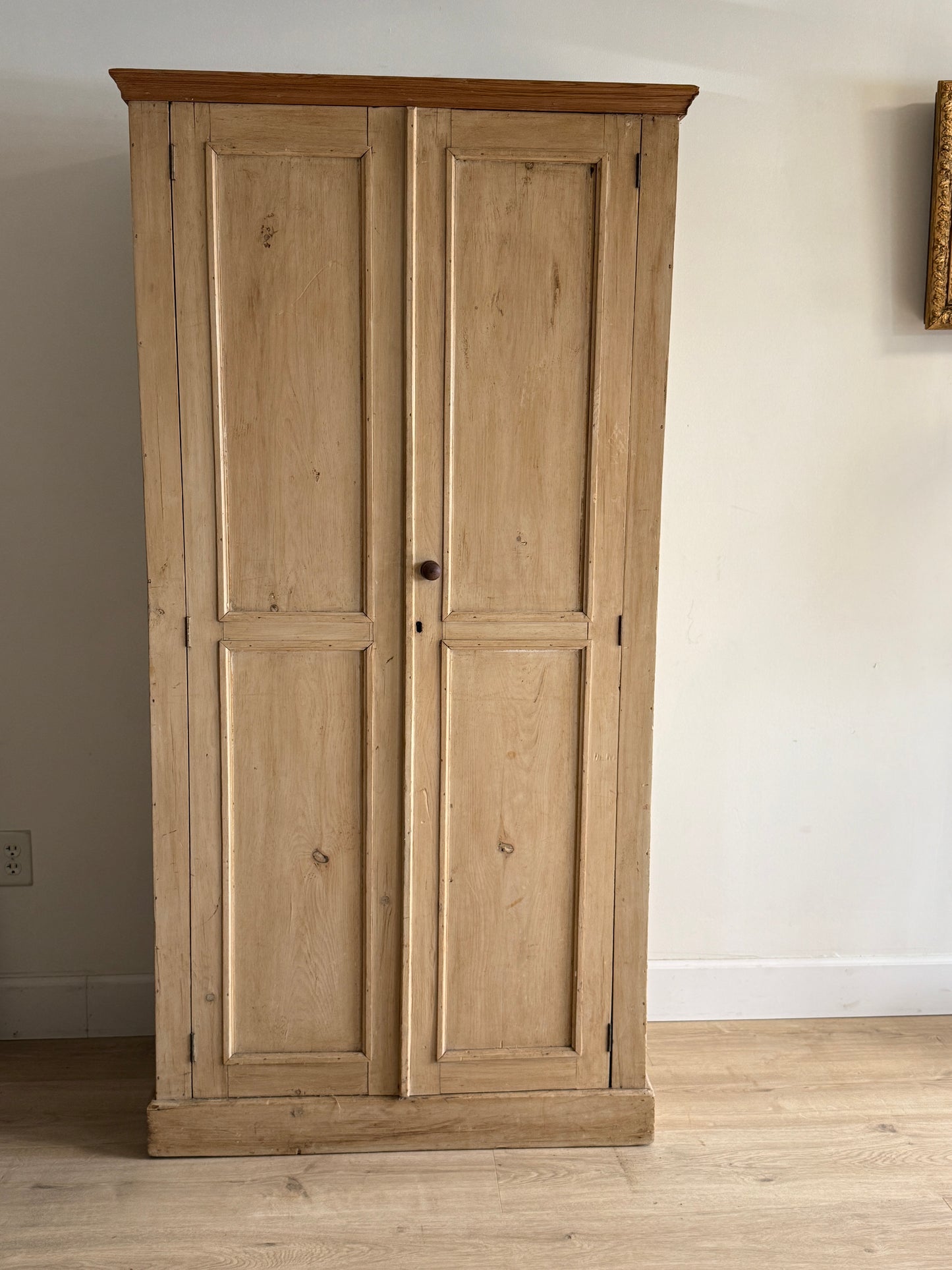 Antique English Pine Larder Cabinet