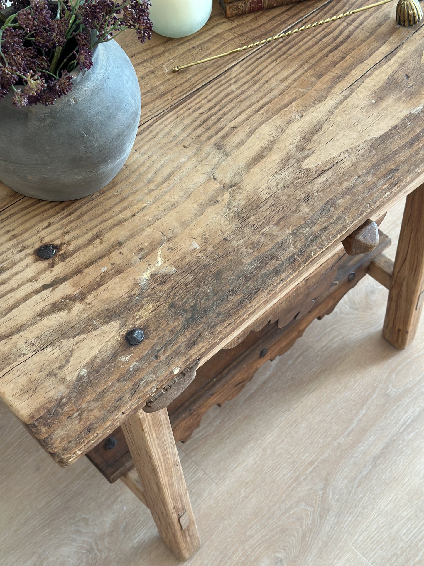 Antique Spanish End Table