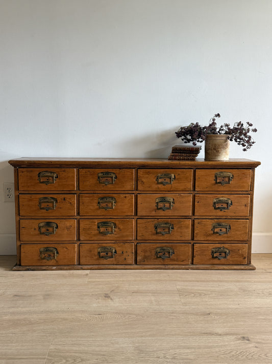 Antique English Apothecary Cabinet/Bench