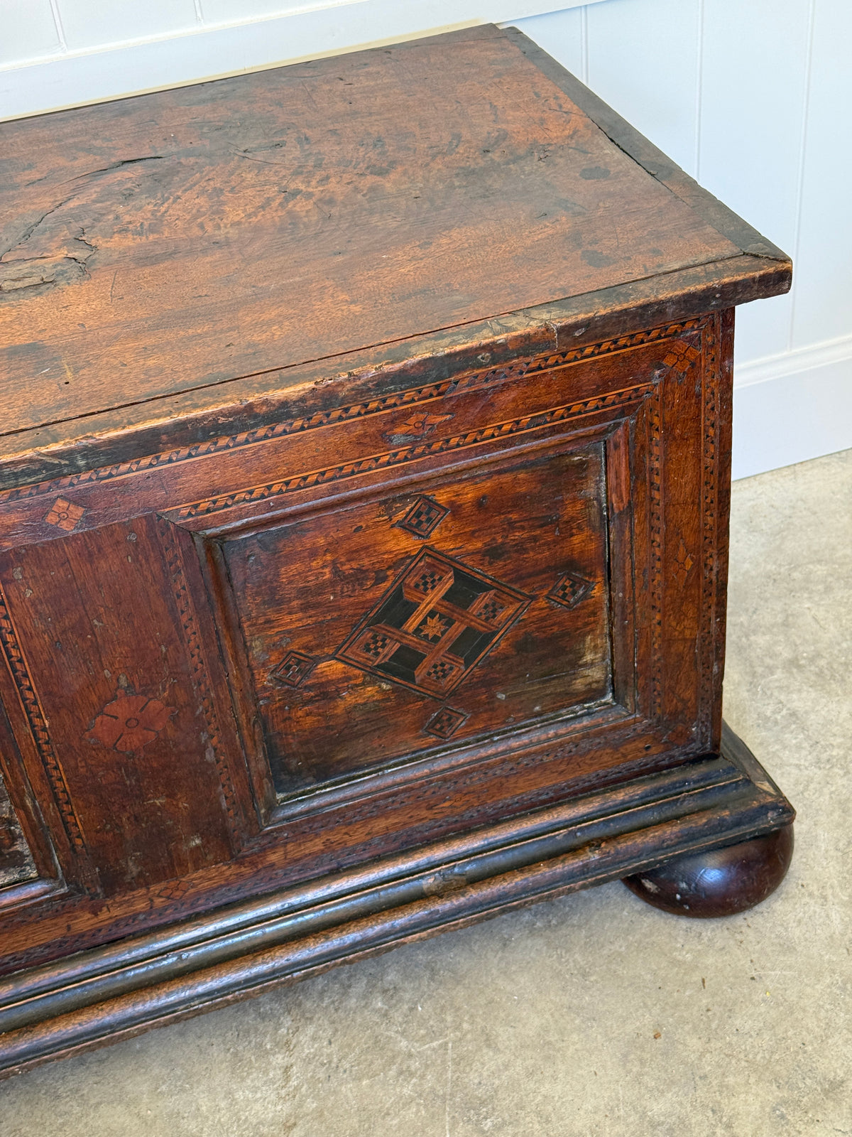 Long 17th Century Italian Walnut Chest