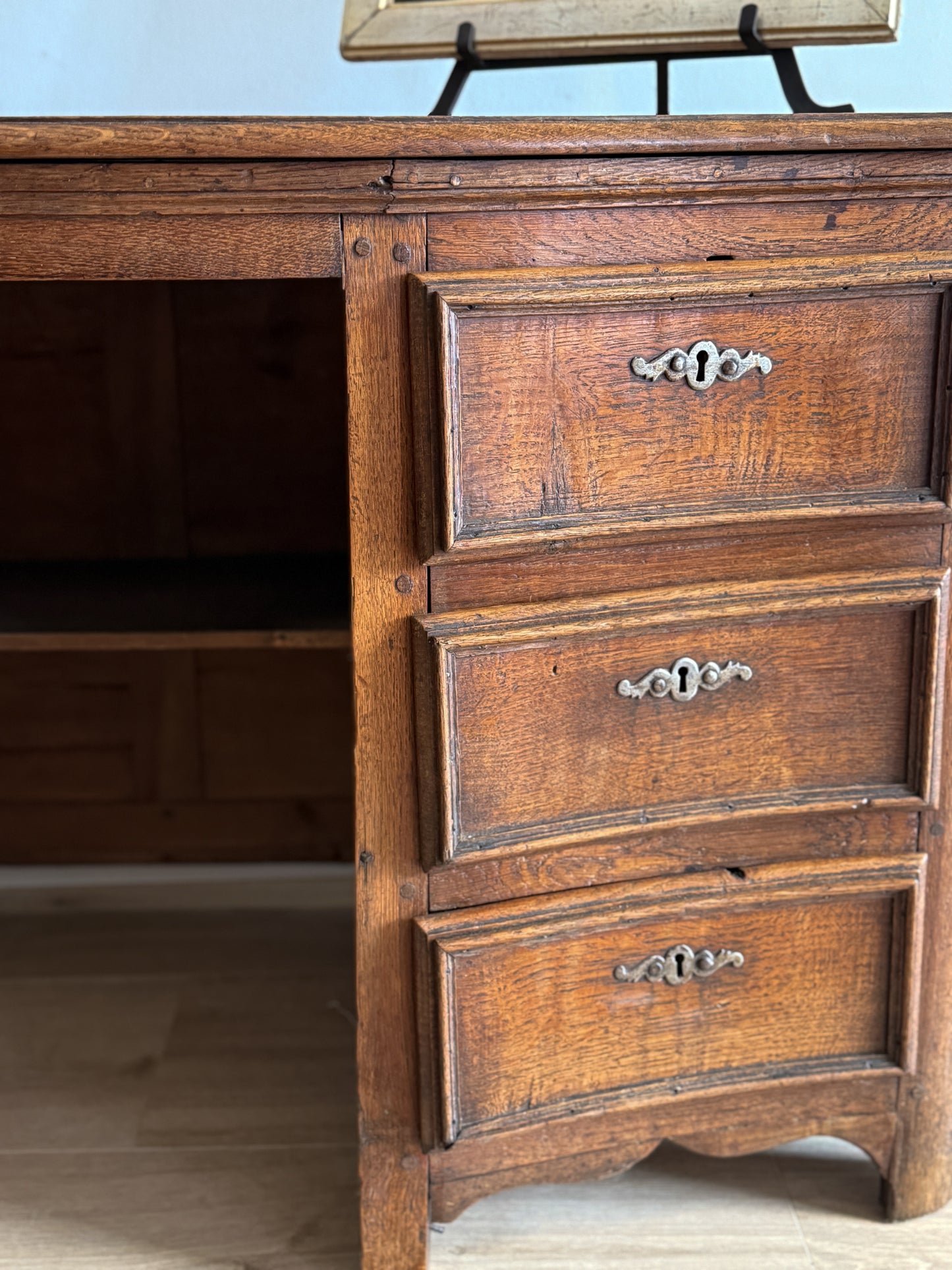 Rare 19th Century French Oak Desk from Mazarin Region
