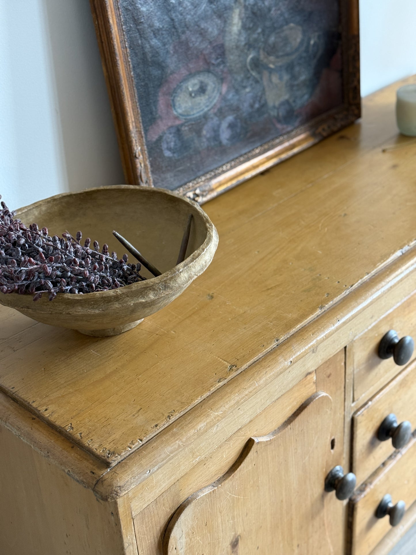 Antique English Pine Sideboard