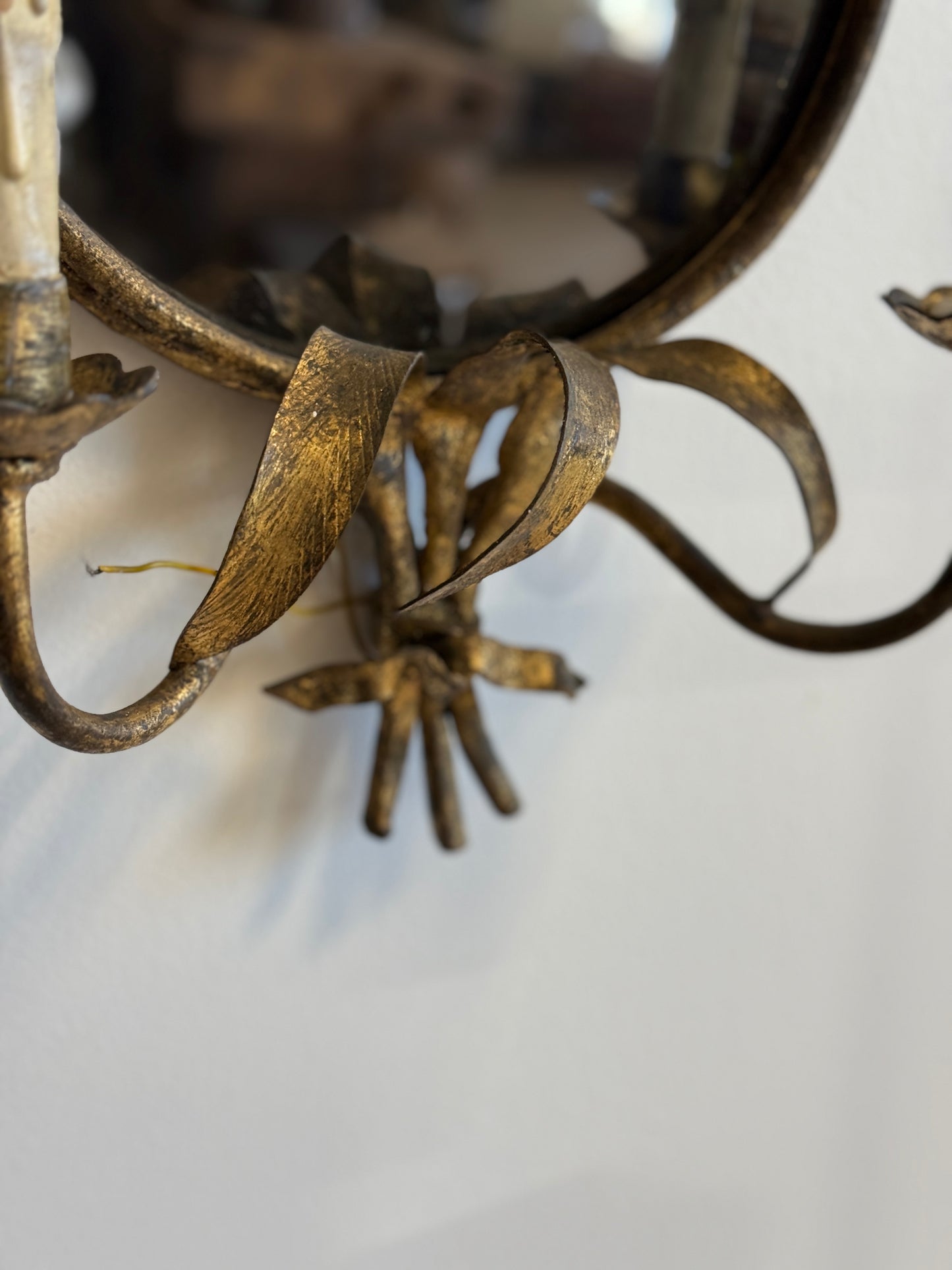 Antique French Mirror Sconce