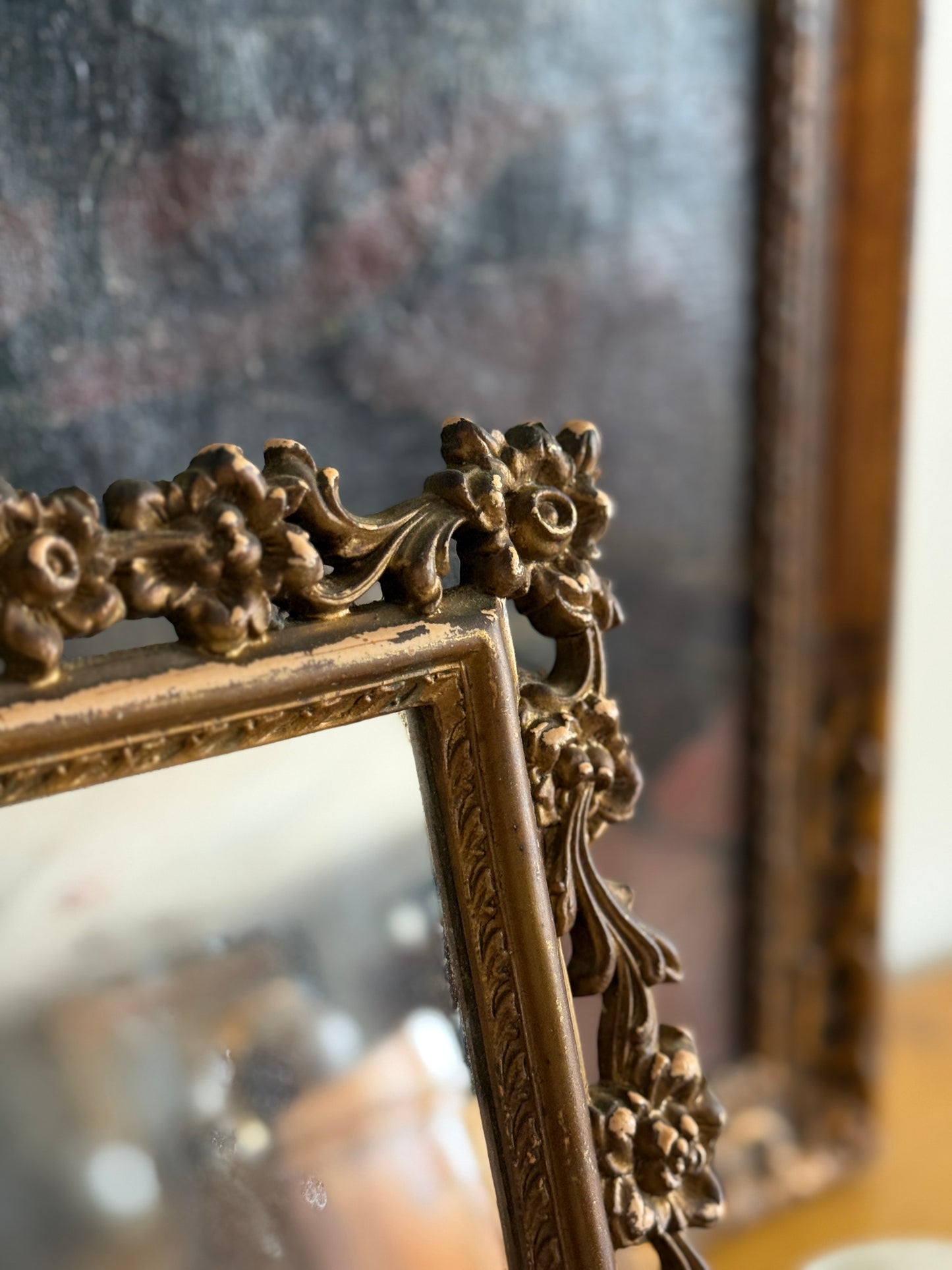 Small Antique French Mirror