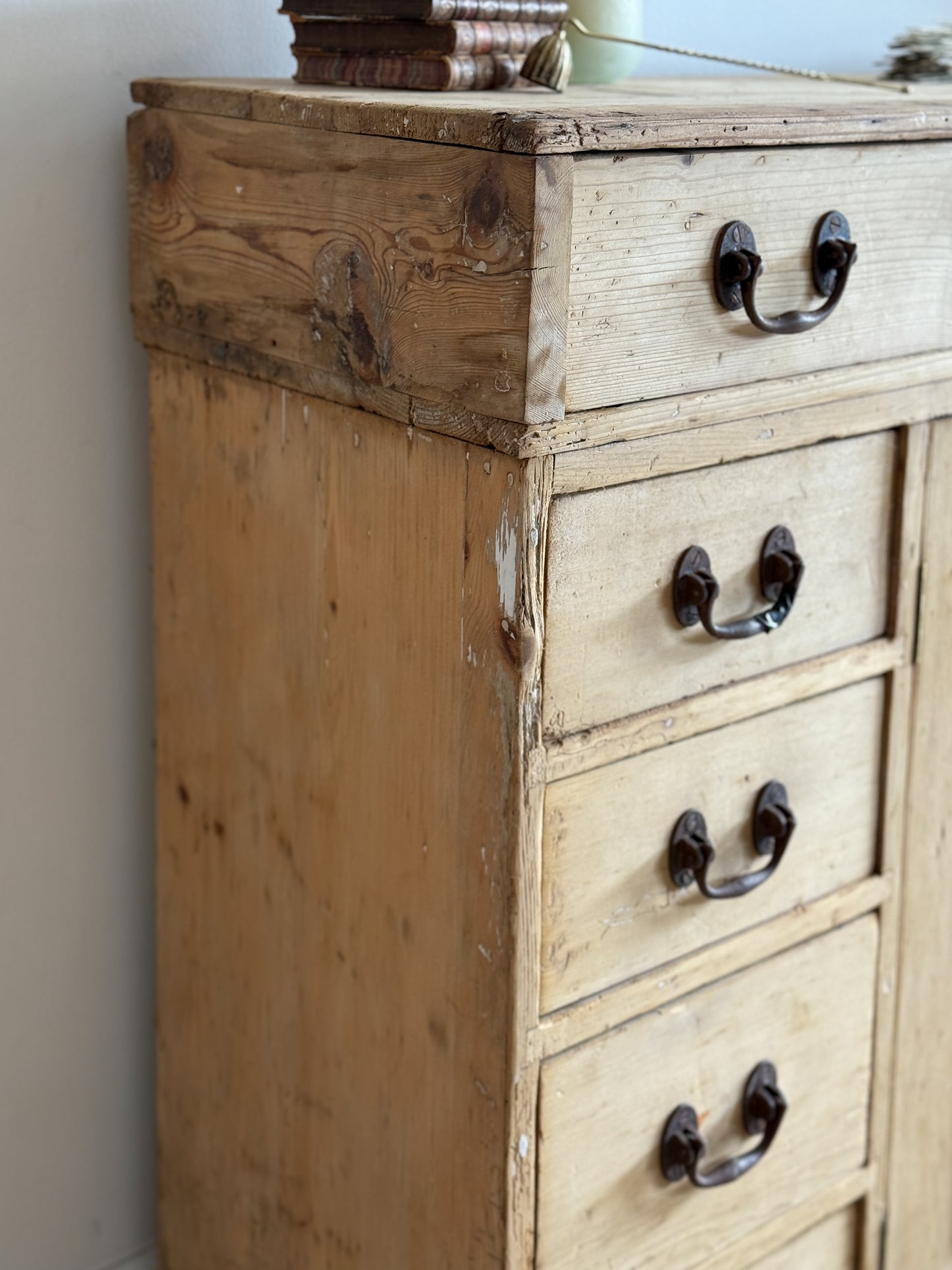 Antique English Pine Sideboard