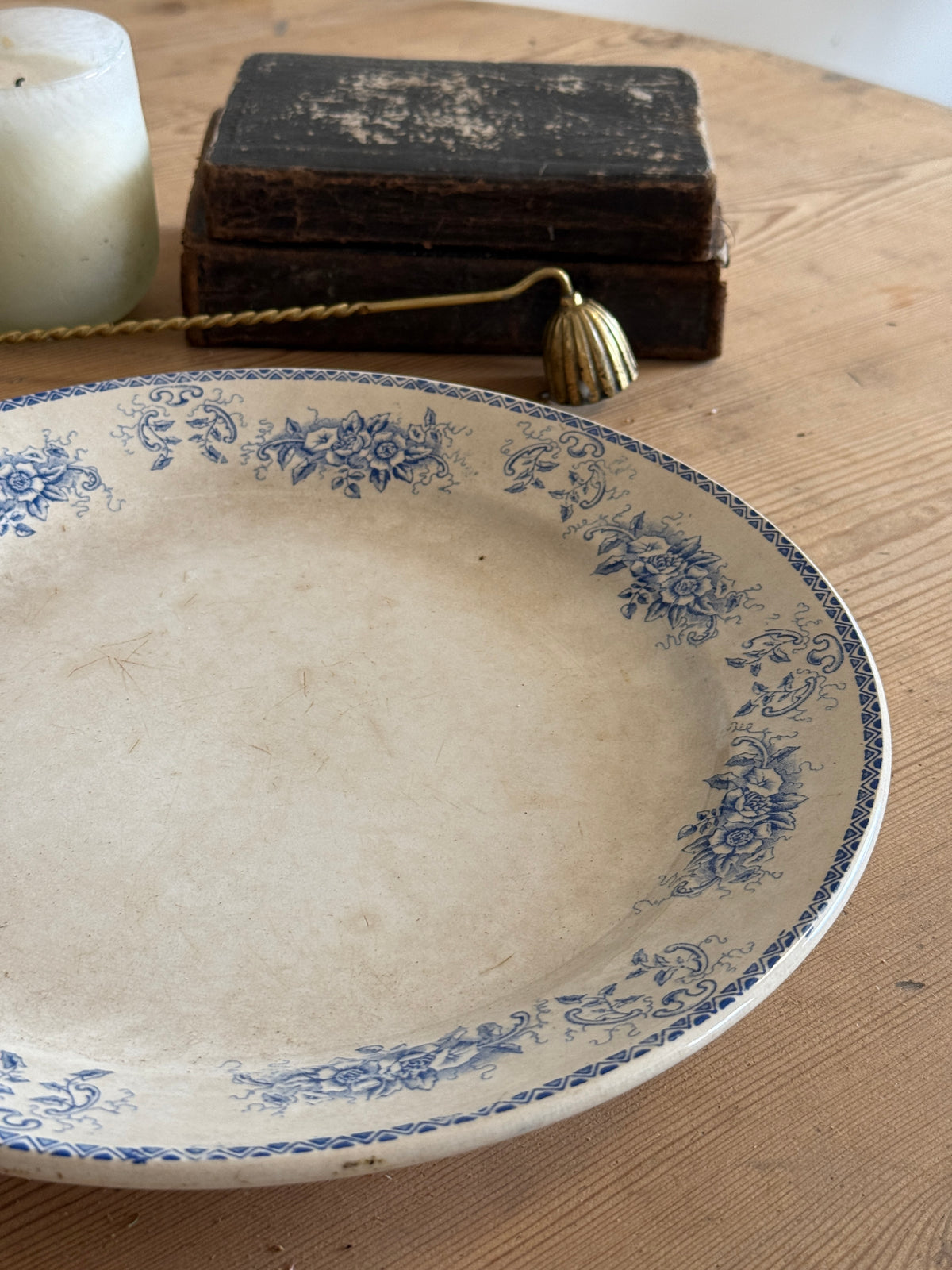 Antique French Transferware Serving Plate