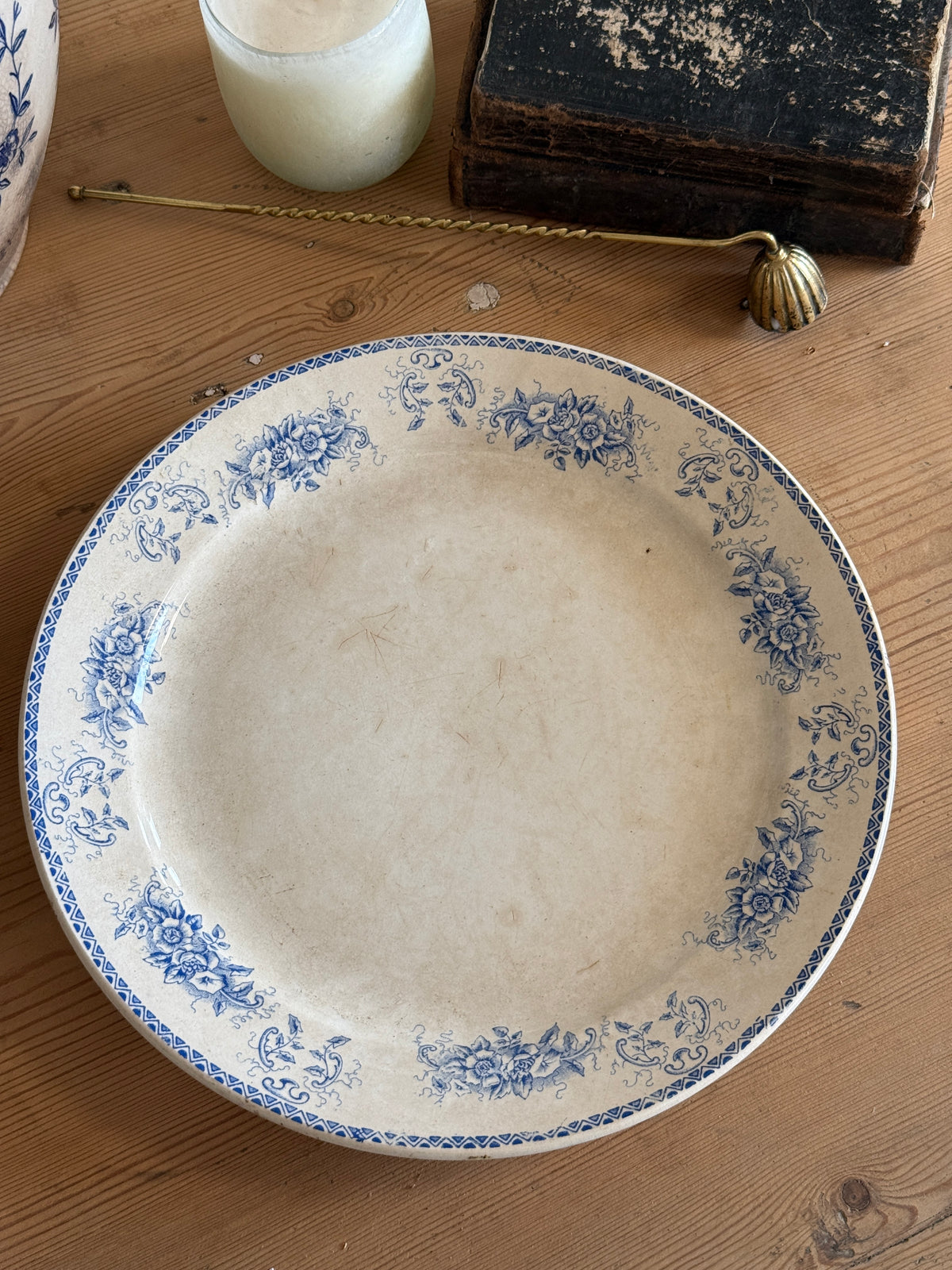 Antique French Transferware Serving Plate