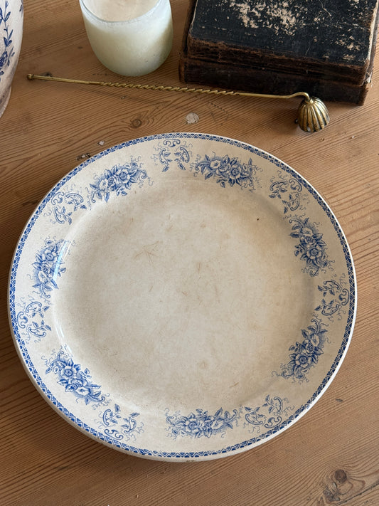Antique French Transferware Serving Plate