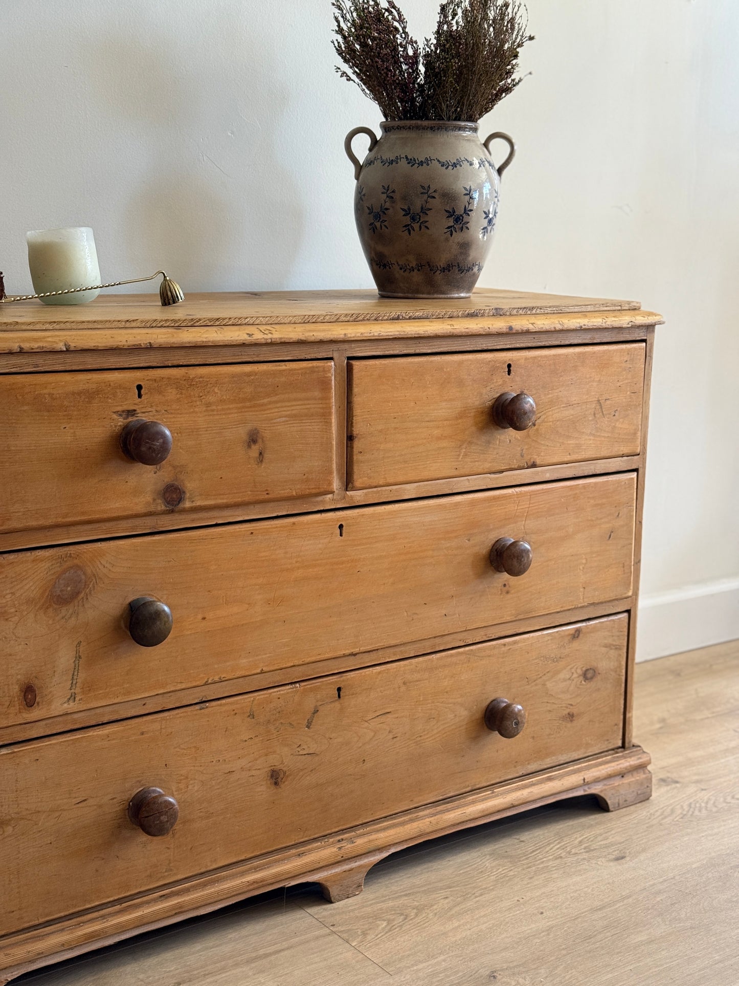 Antique English Pine Dresser/Chest of Drawers
