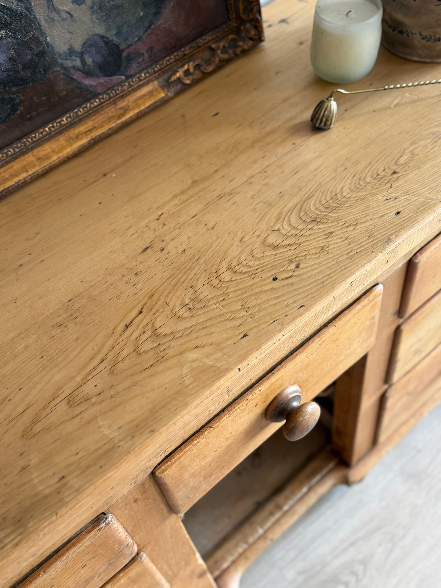 Antique English Pine Sideboard