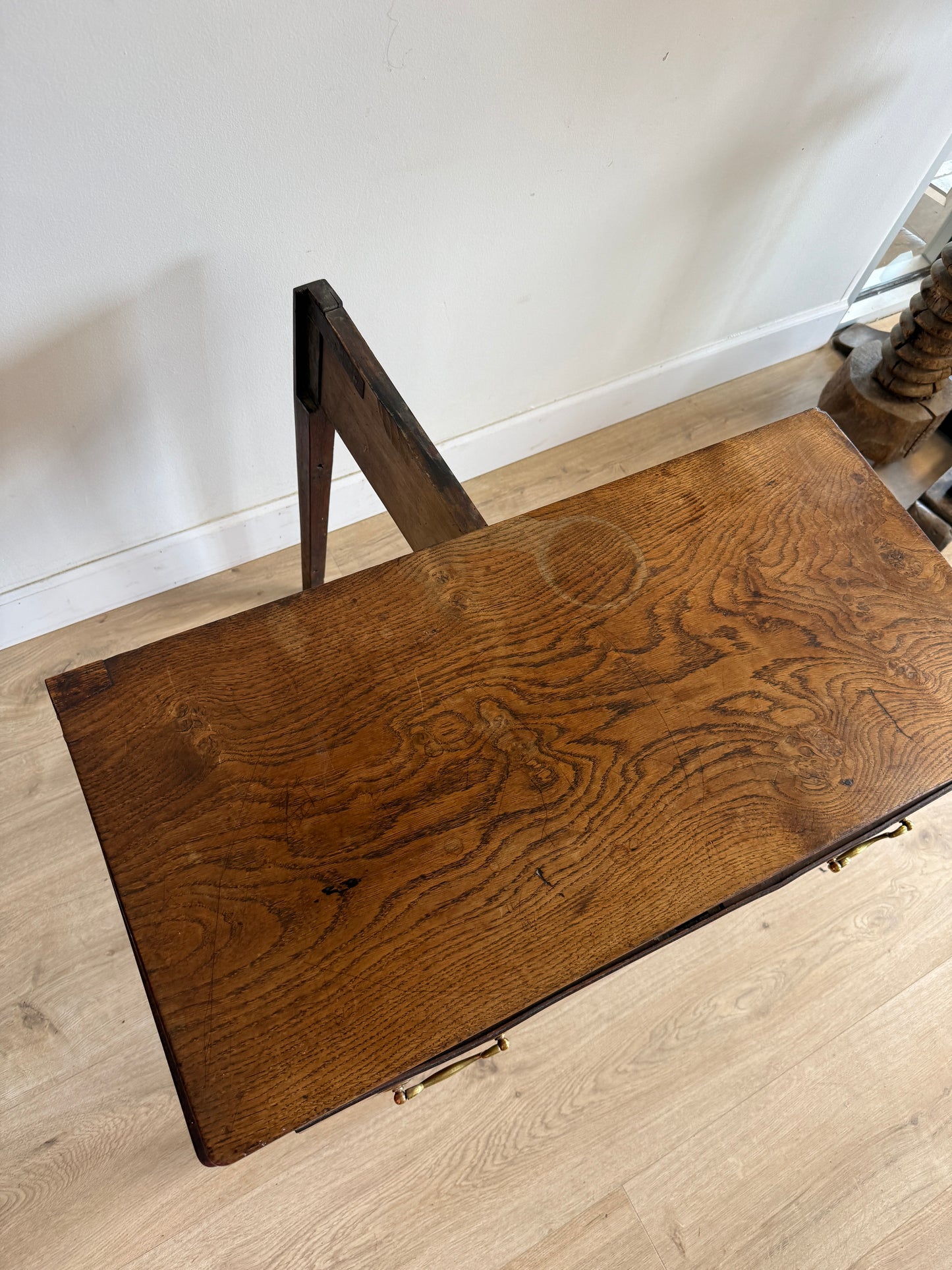 Expanding Antique English Oak Accent Table