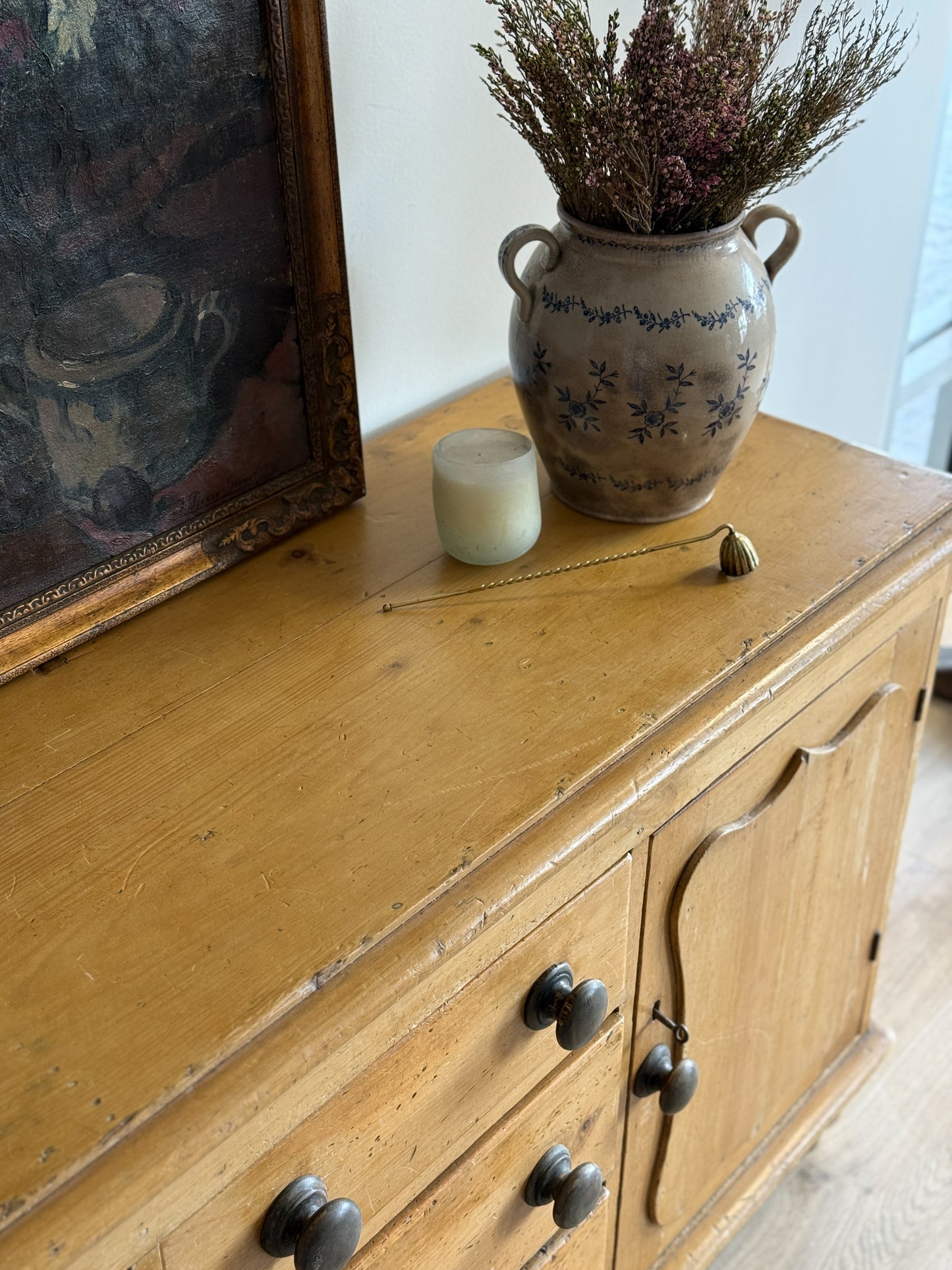 Antique English Pine Sideboard