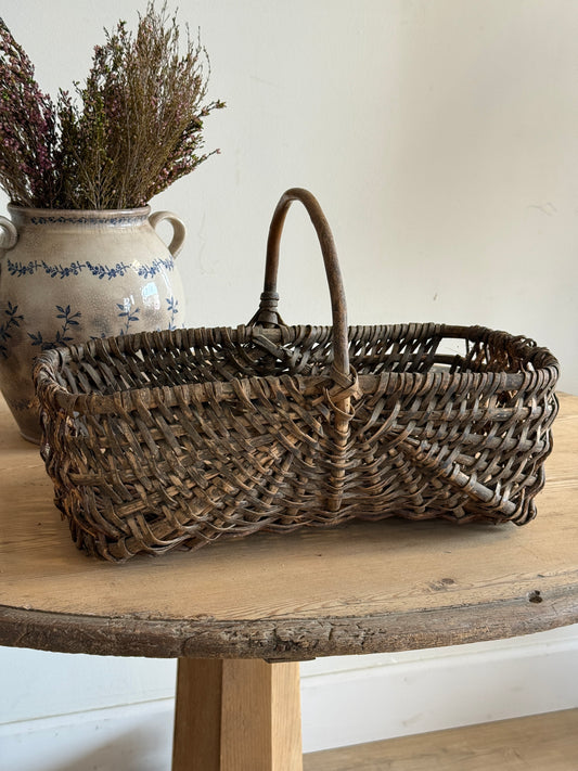 Antique French Grape Harvesting Basket