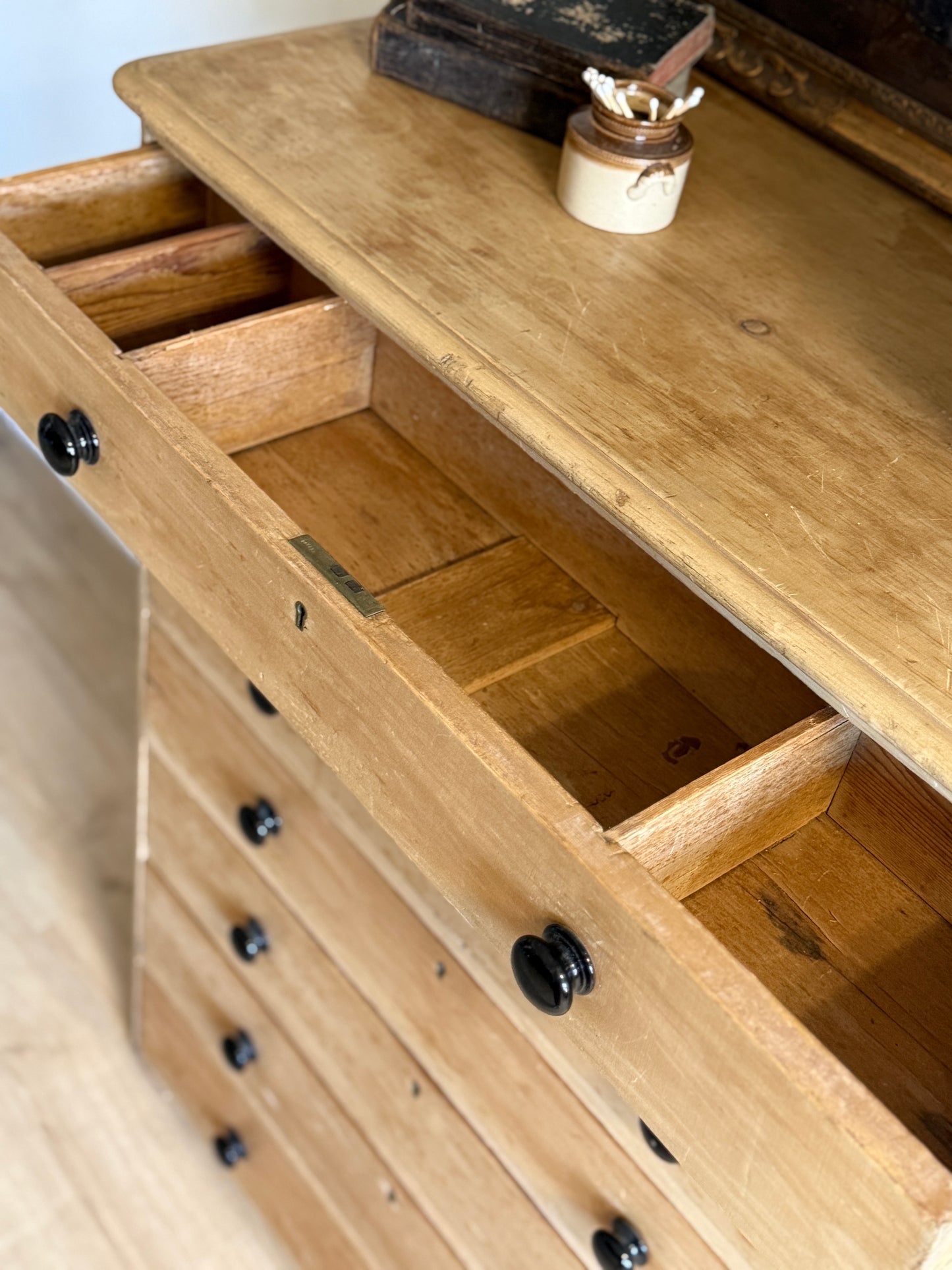 Antique English Dresser/Chest of Seven Drawers