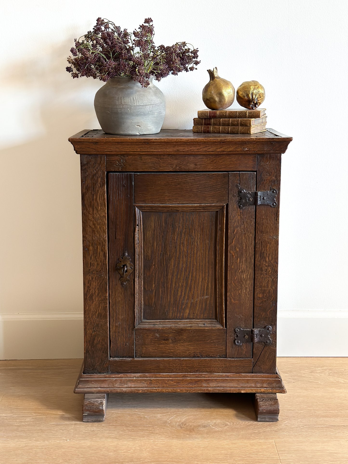 Rare Early 18th Century Antique Dutch Oak Cabinet