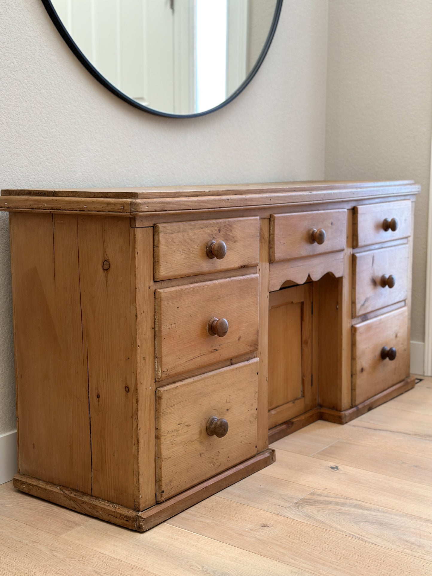 Antique English Pine Sideboard/Dresser Base