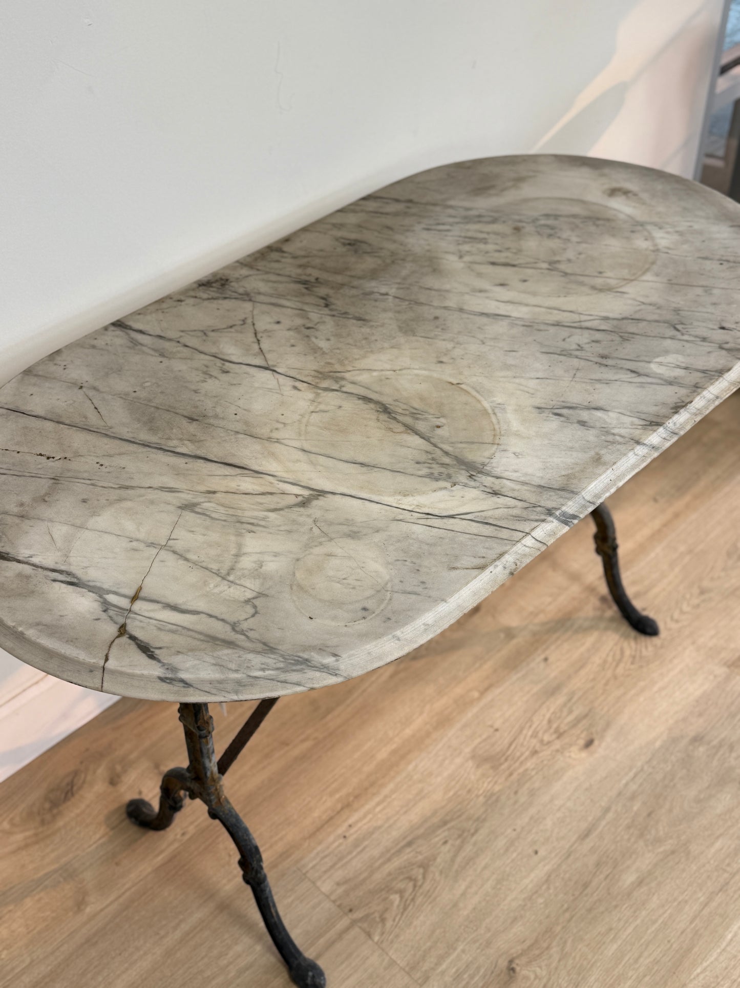 Antique French Marble Garden Table