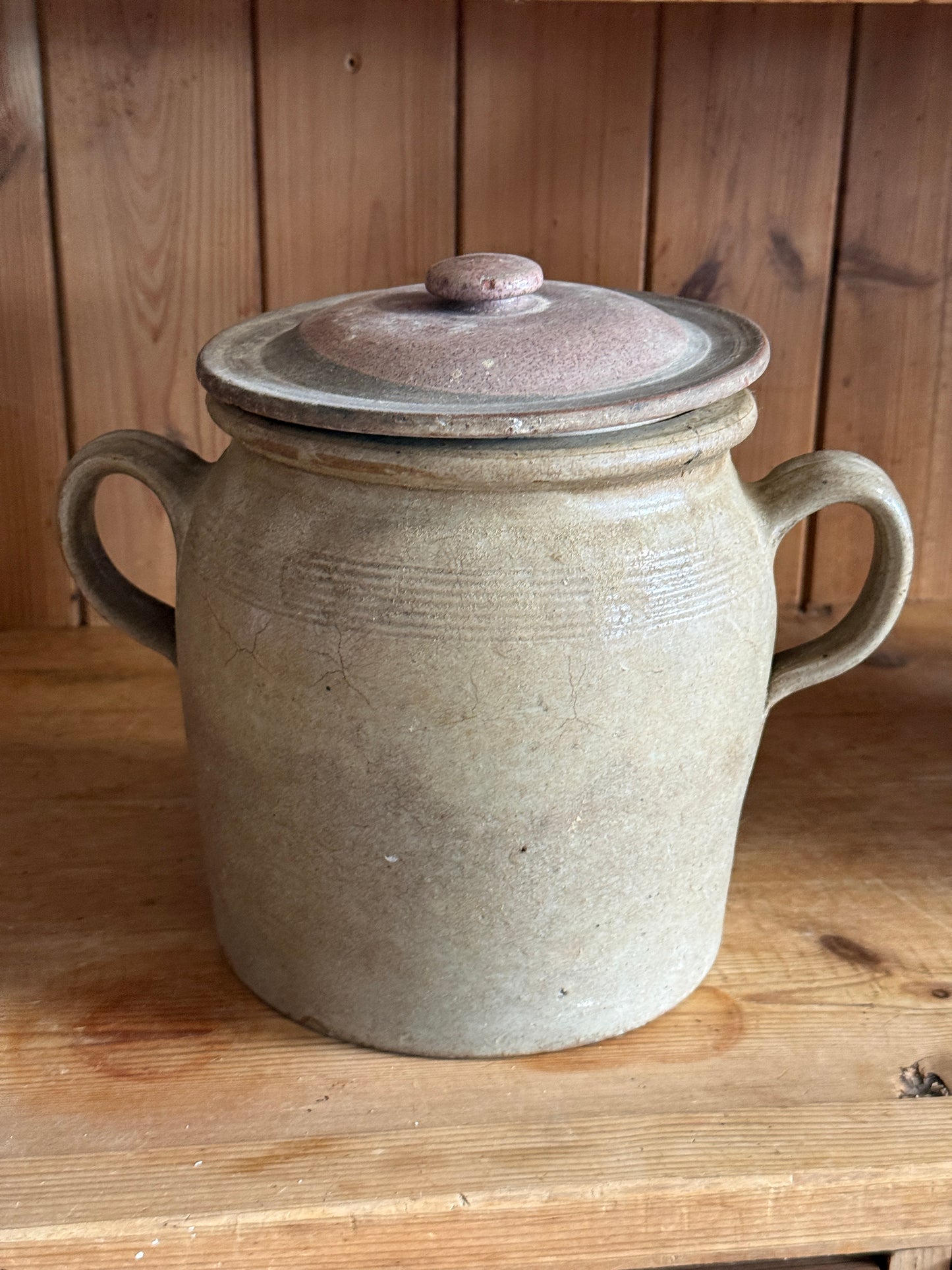 Antique French Lidded Confit Pot