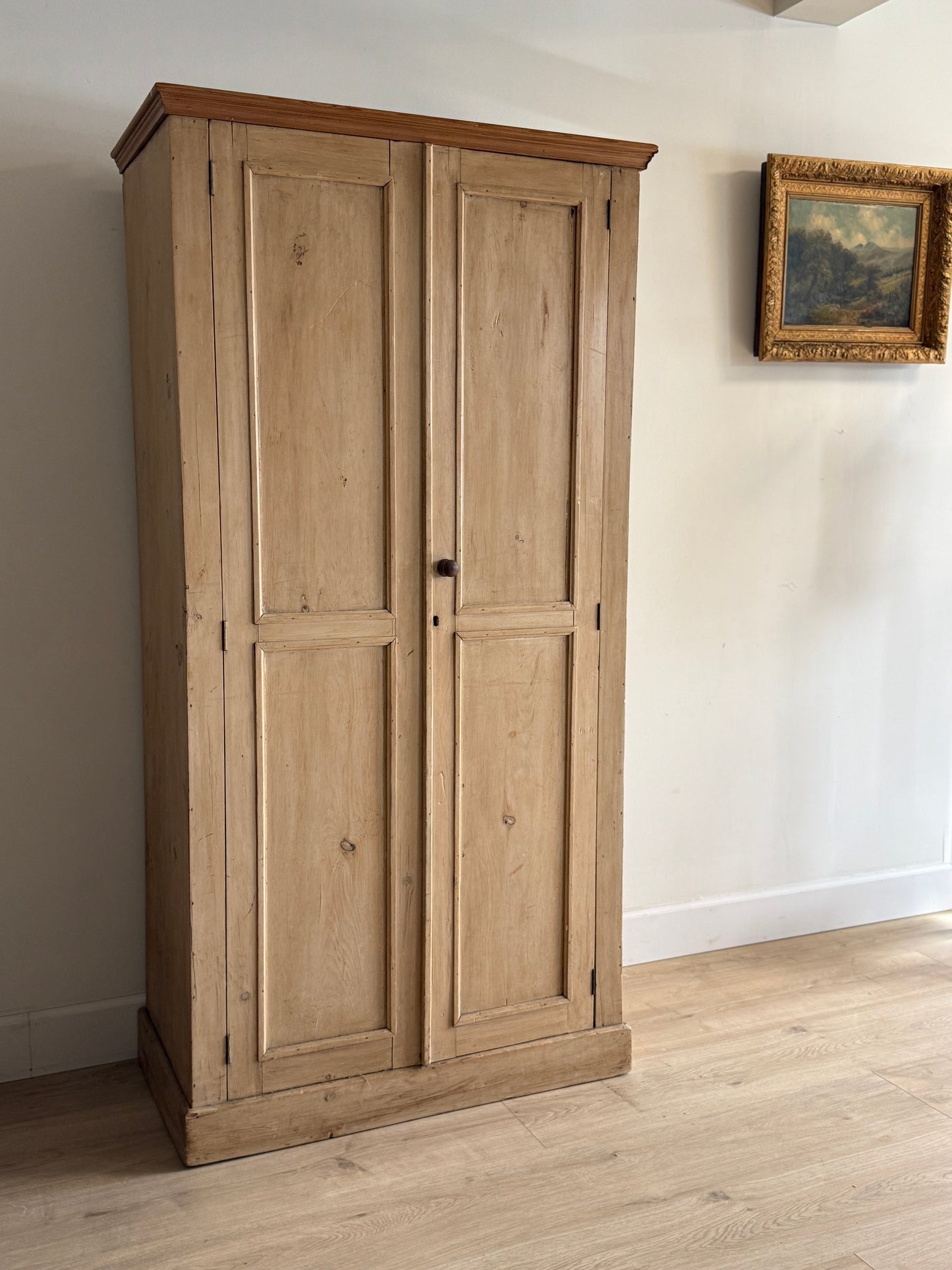 Antique English Pine Larder Cabinet