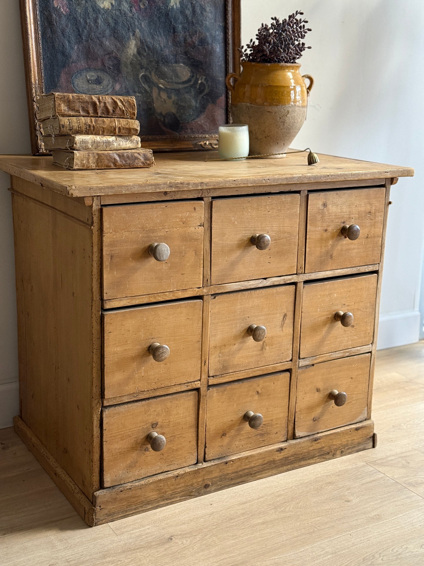 Antique English Sideboard/Chest of 9 Drawers