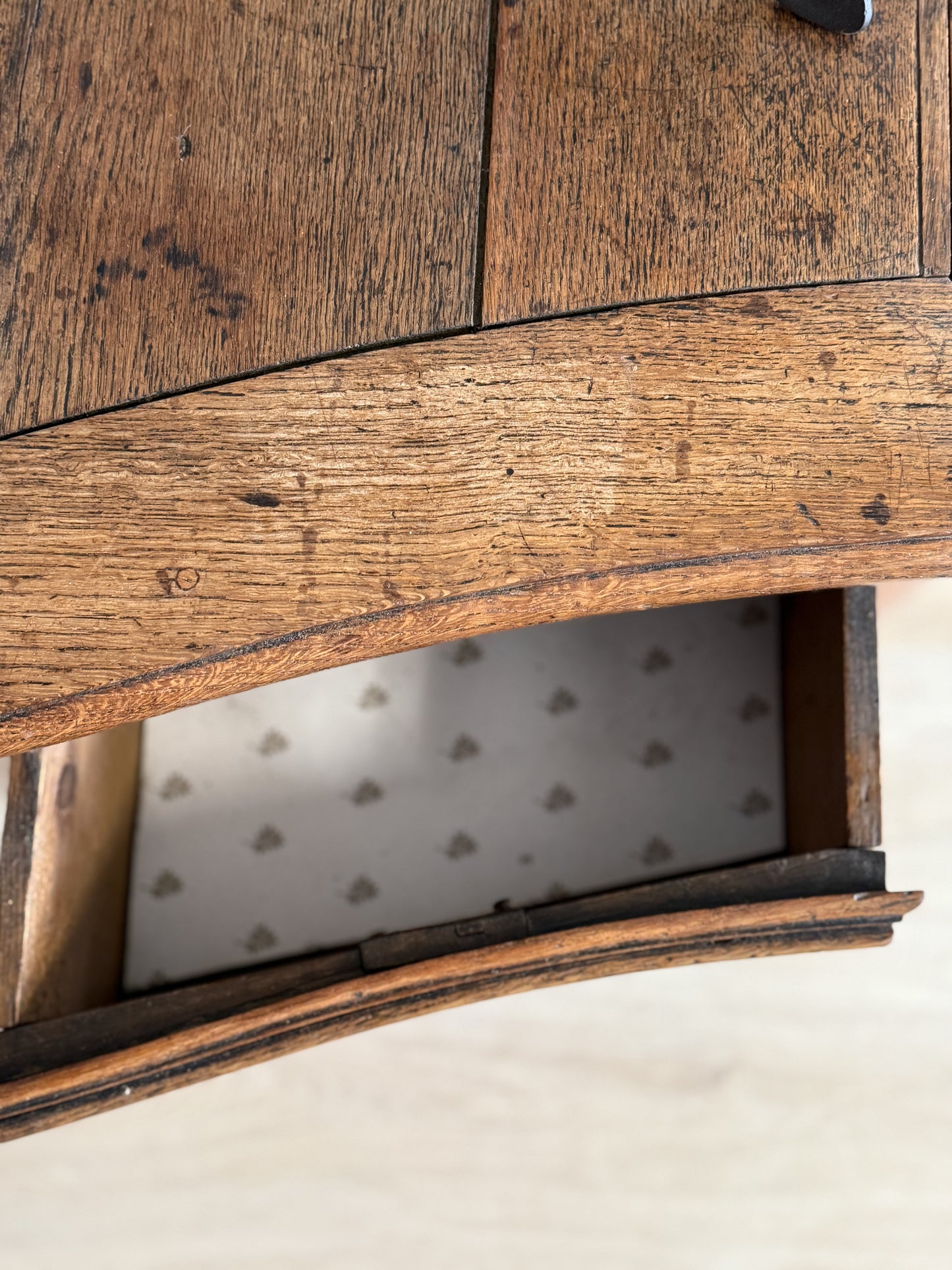 Rare 19th Century French Oak Desk from Mazarin Region