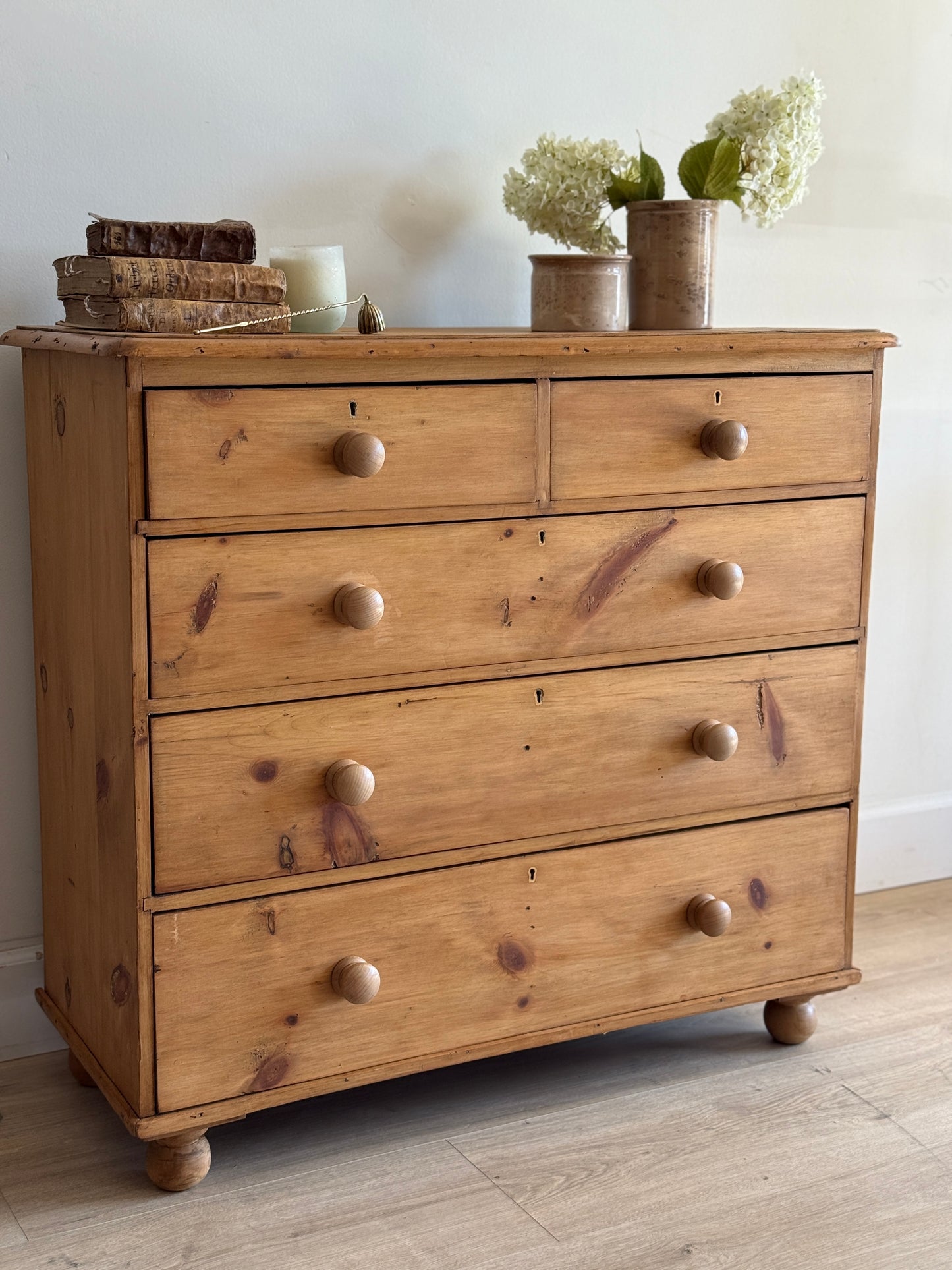 Antique English Pine Dresser/Chest of Drawers