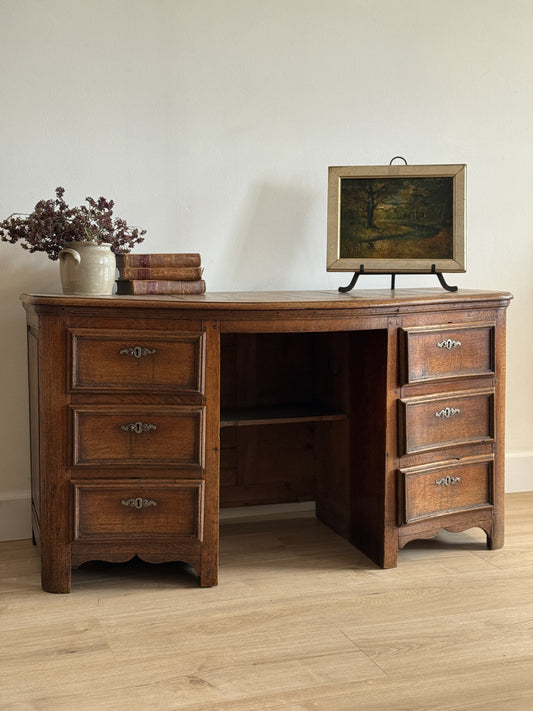 Rare 19th Century French Oak Desk from Mazarin Region