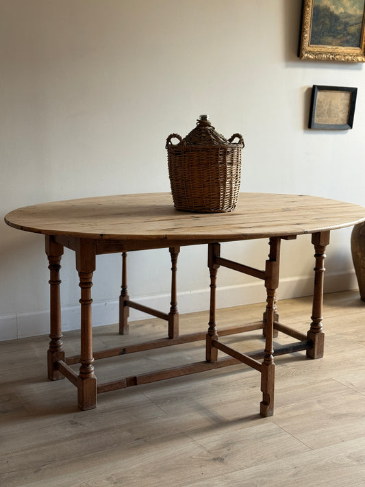 Late 19th c. French Pine Gateleg Table