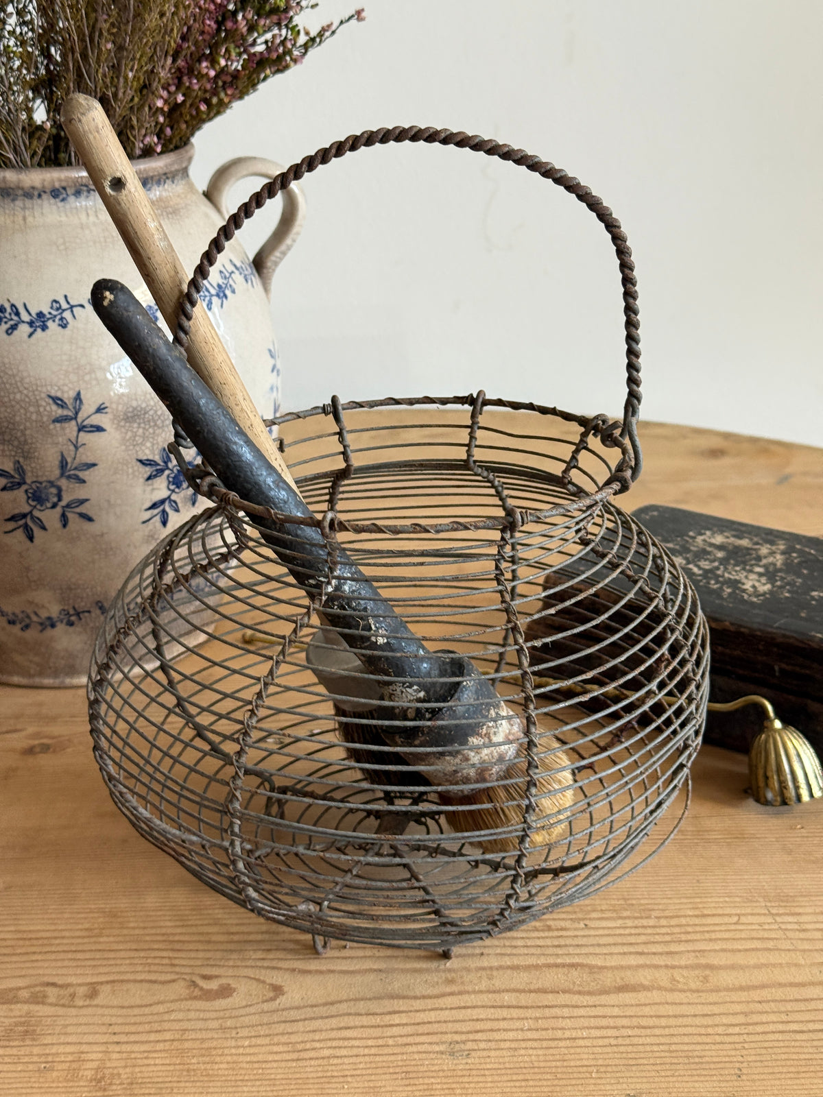 Antique French Wire Egg Baskets
