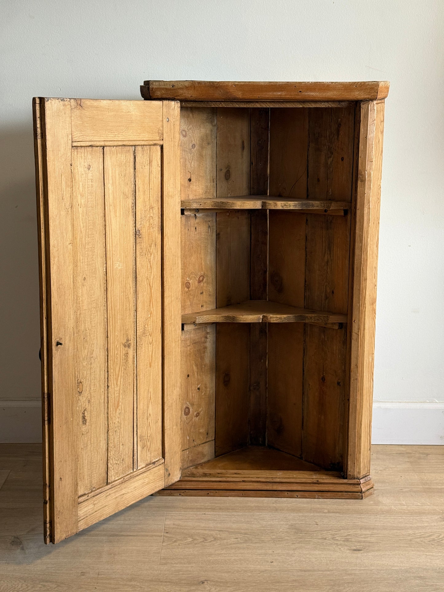 Antique English Corner Cupboard