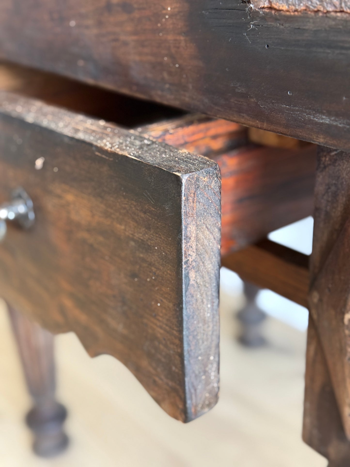 19th c. French Butcher Block Table