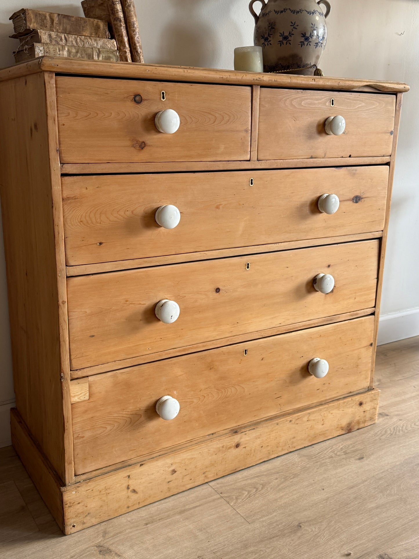 Antique English Pine Dresser/Chest of Drawers