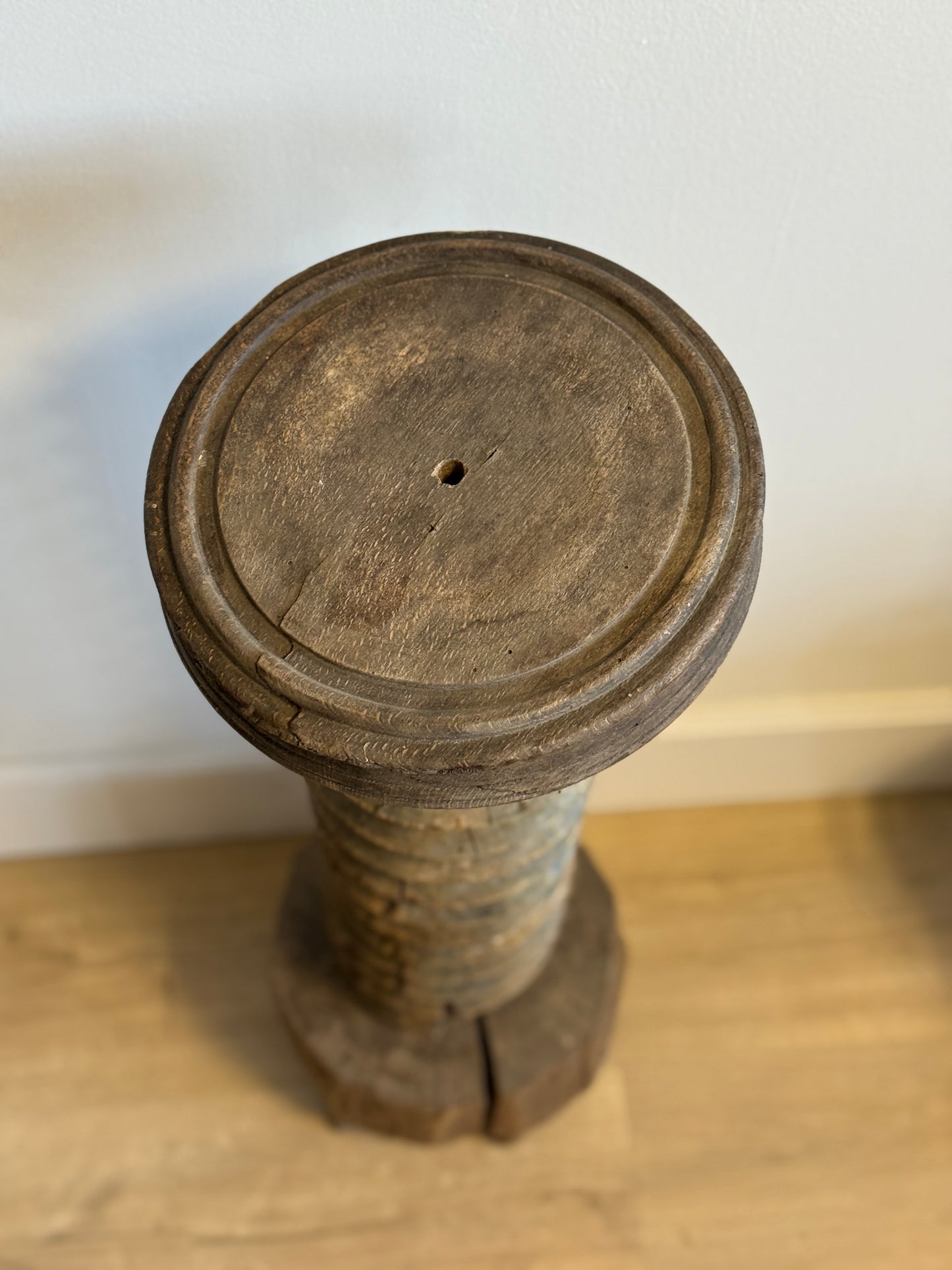 Antique French Wine Press Side Table