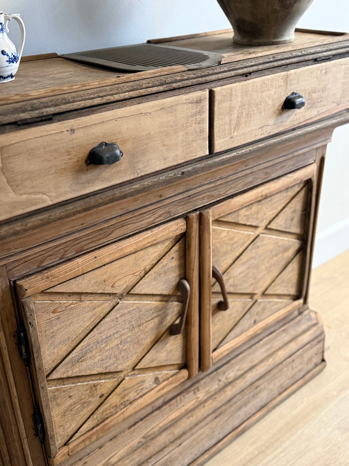 Antique French Pine Shop Counter
