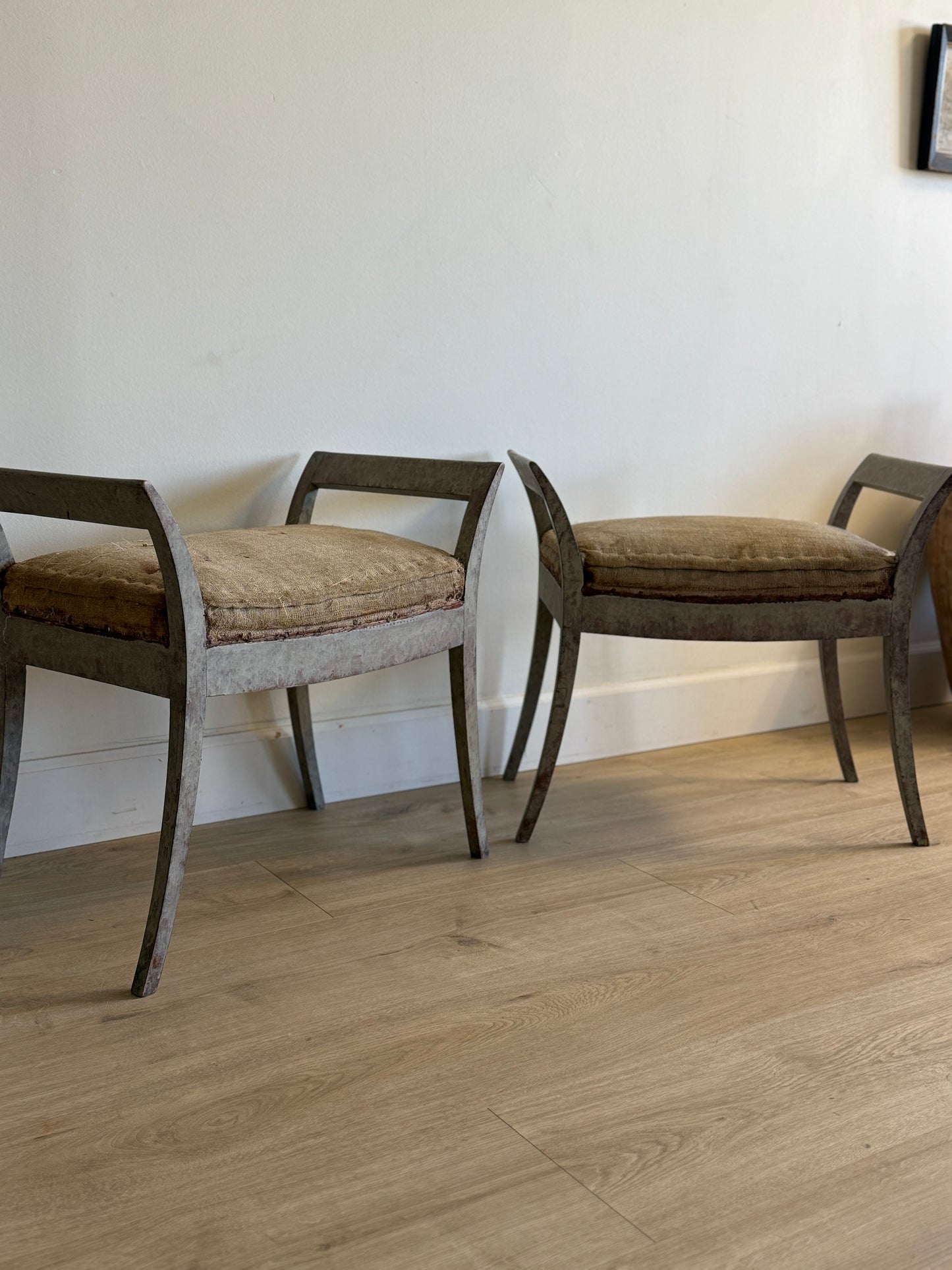 Pair of Swedish Stools/Benches (Tabourets), c.1850