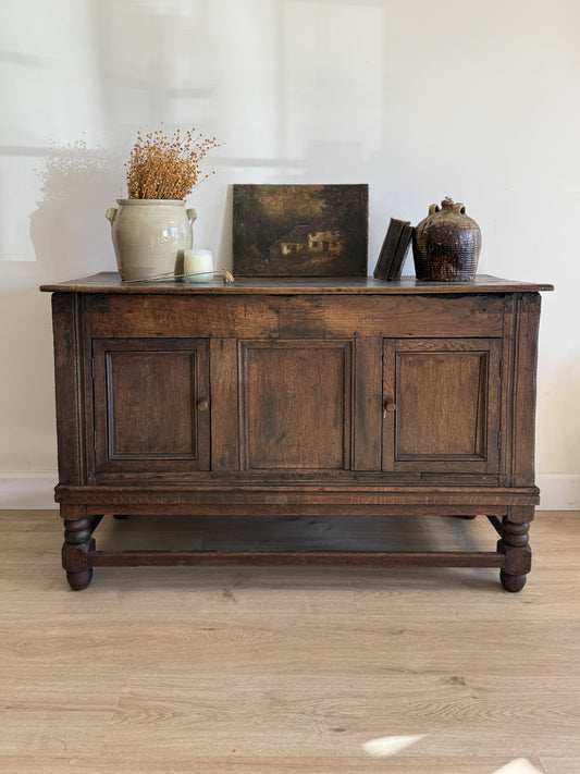 18th Century English Georgian Oak Coffer/Sideboard