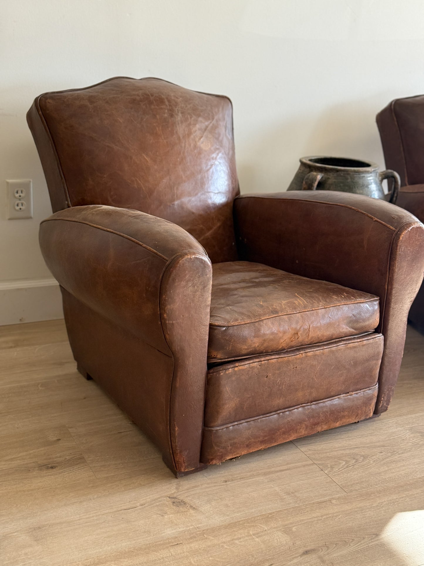 Pair Antique French Moustache Chairs