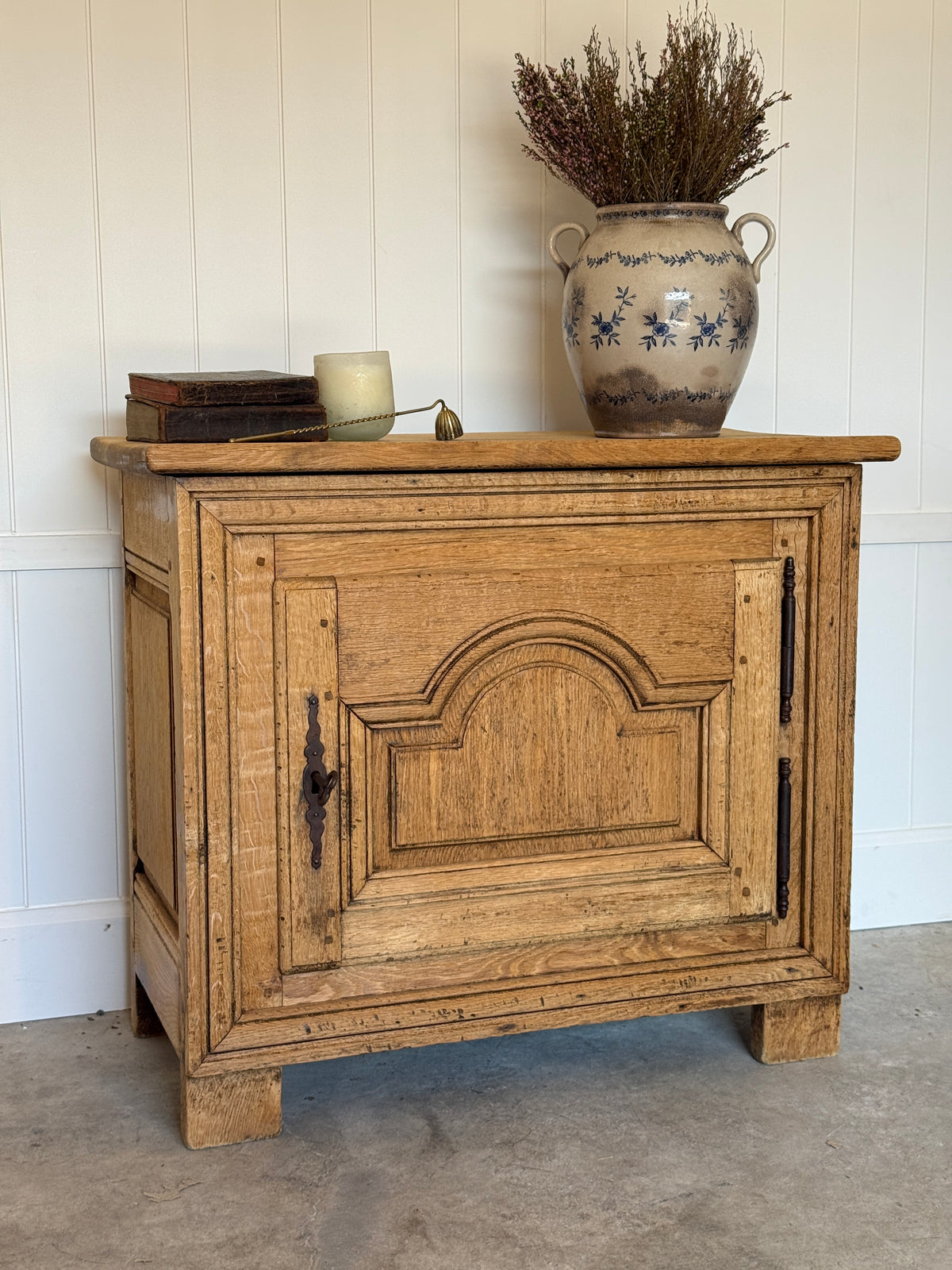 Antique French Oak Side Cabinet