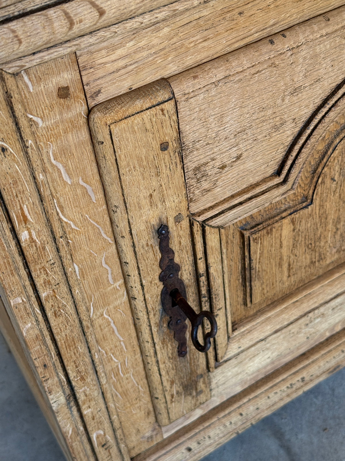 Antique French Oak Side Cabinet