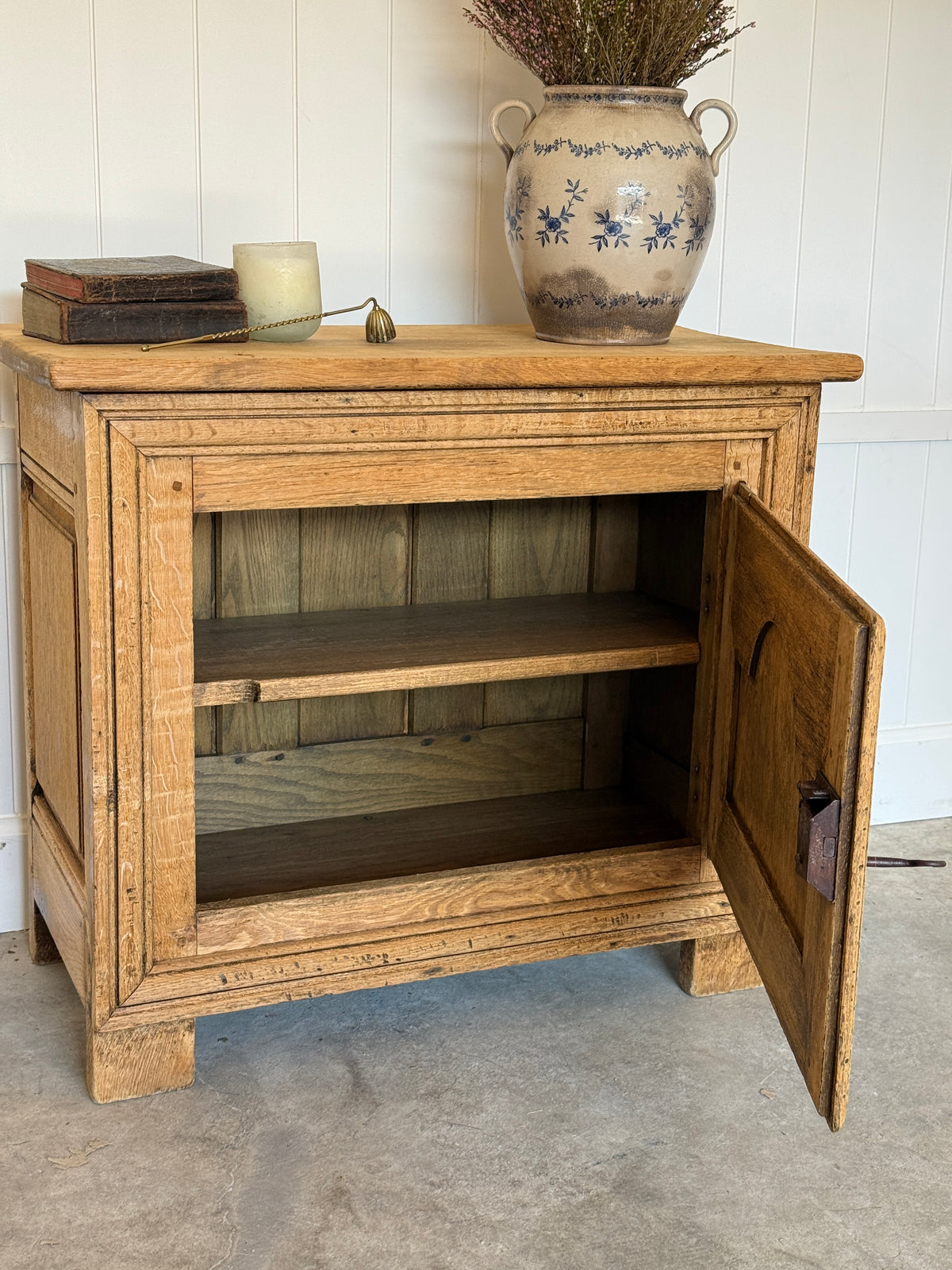 Antique French Oak Side Cabinet