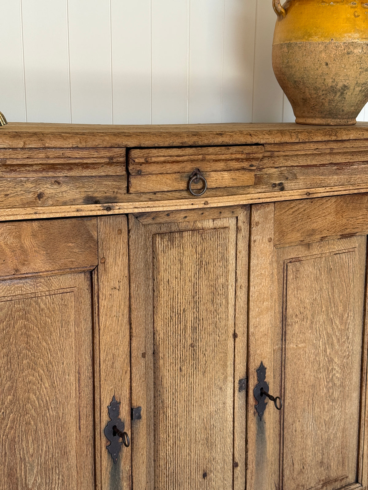 Tall 18th Century German Oak Sideboard