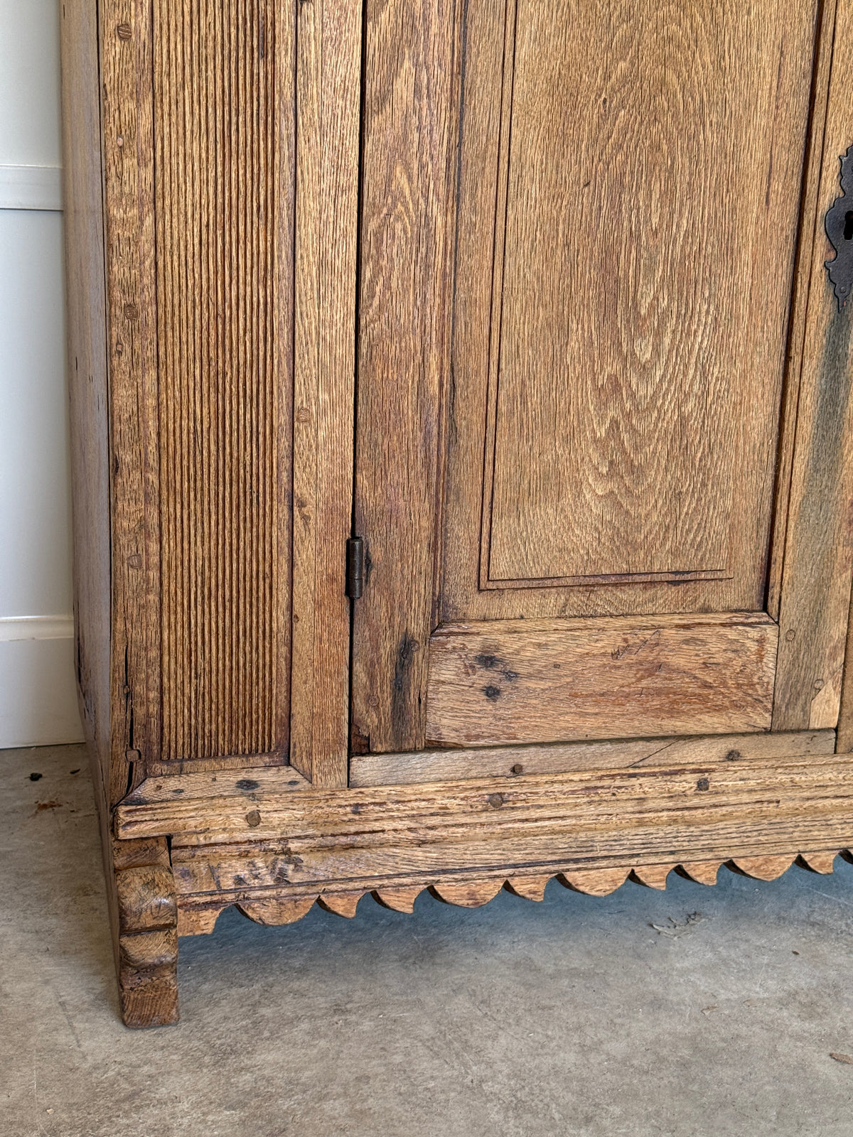 Tall 18th Century German Oak Sideboard