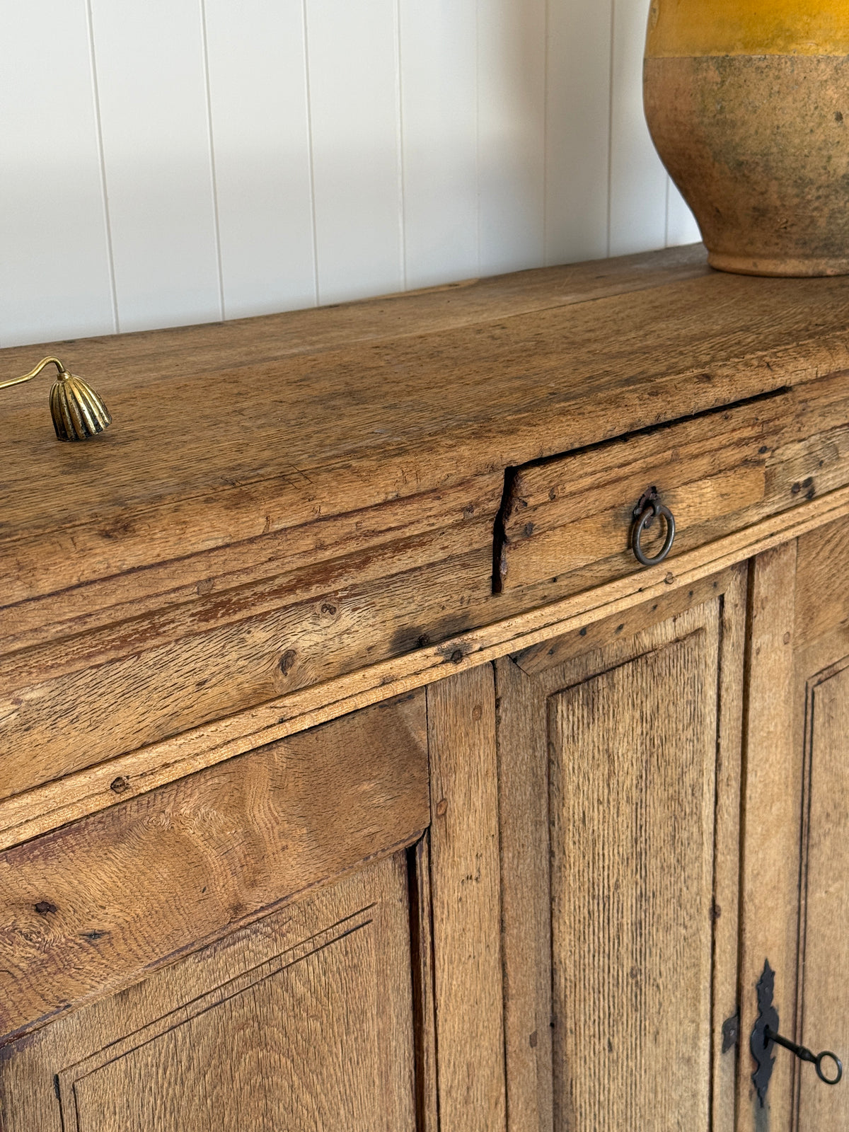 Tall 18th Century German Oak Sideboard