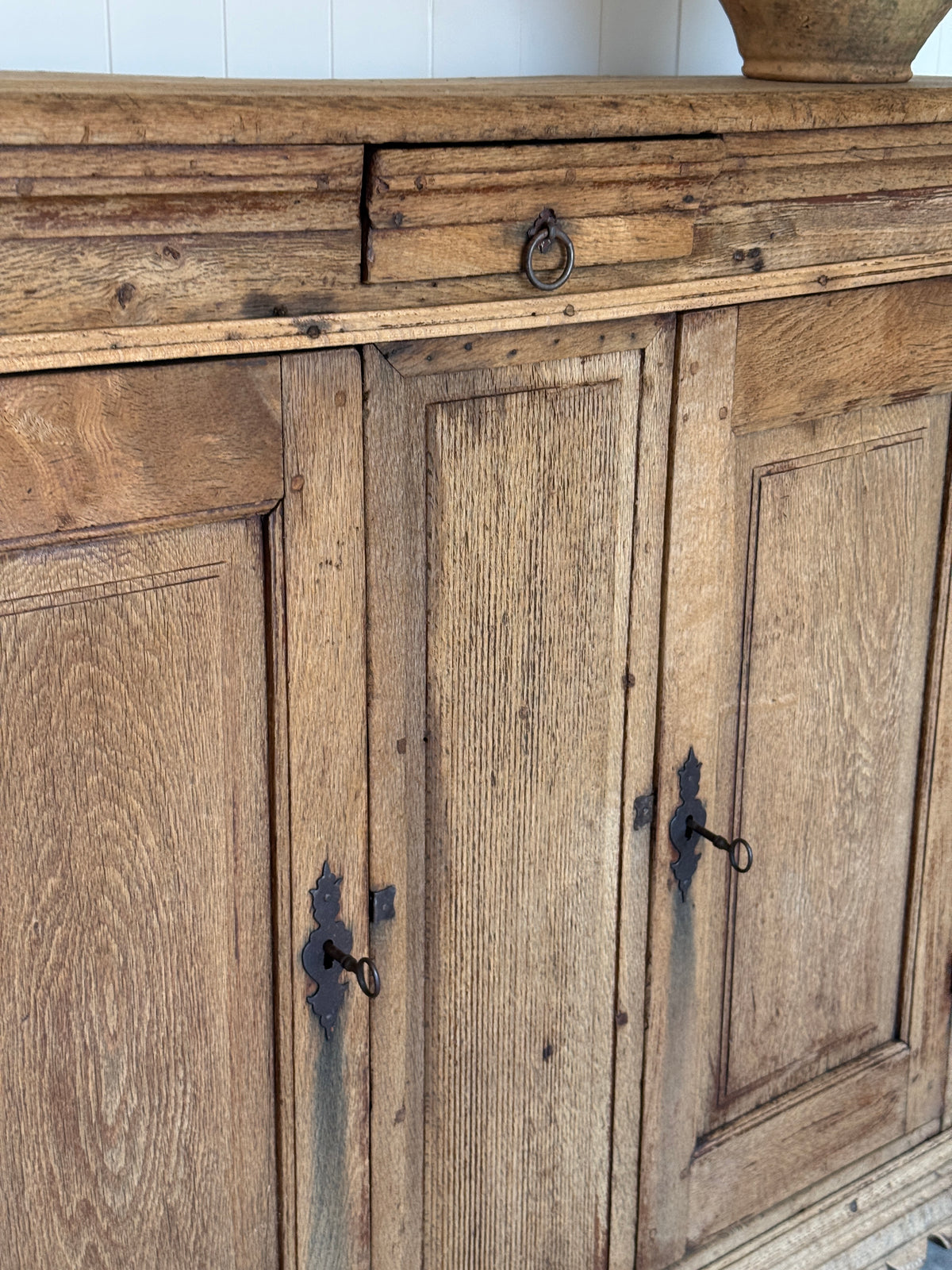 Tall 18th Century German Oak Sideboard